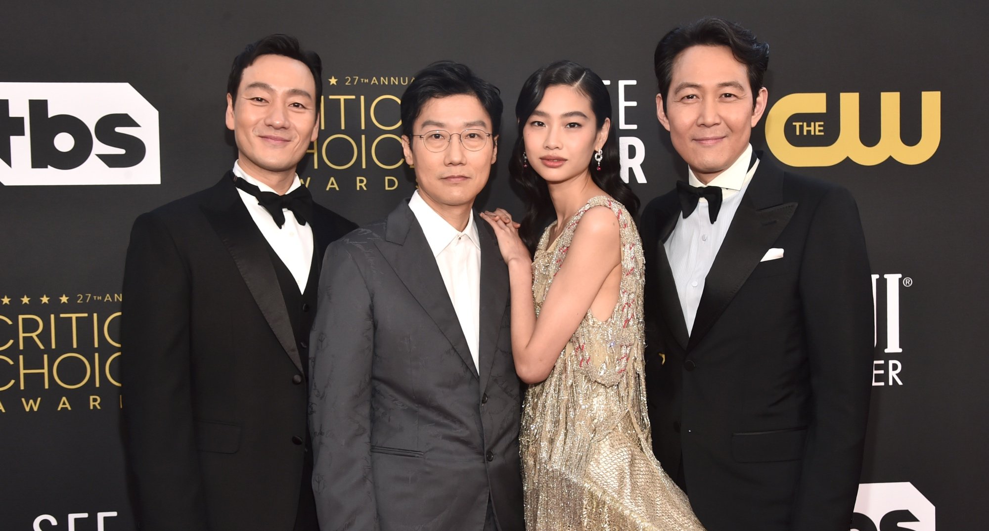 Hwang Dong-hyuk and cast of 'Squid Game' at Critic's Choice Awards in relation to Season 2.