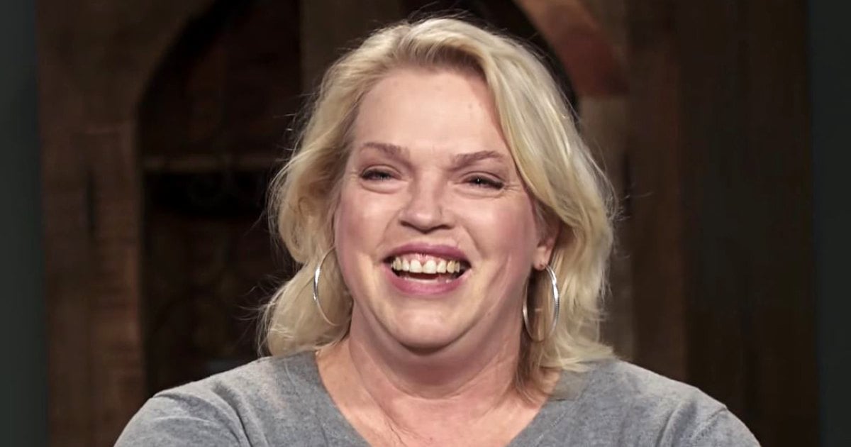 Janelle Brown smiling during an interview on 'Sister Wives' on TLC. 