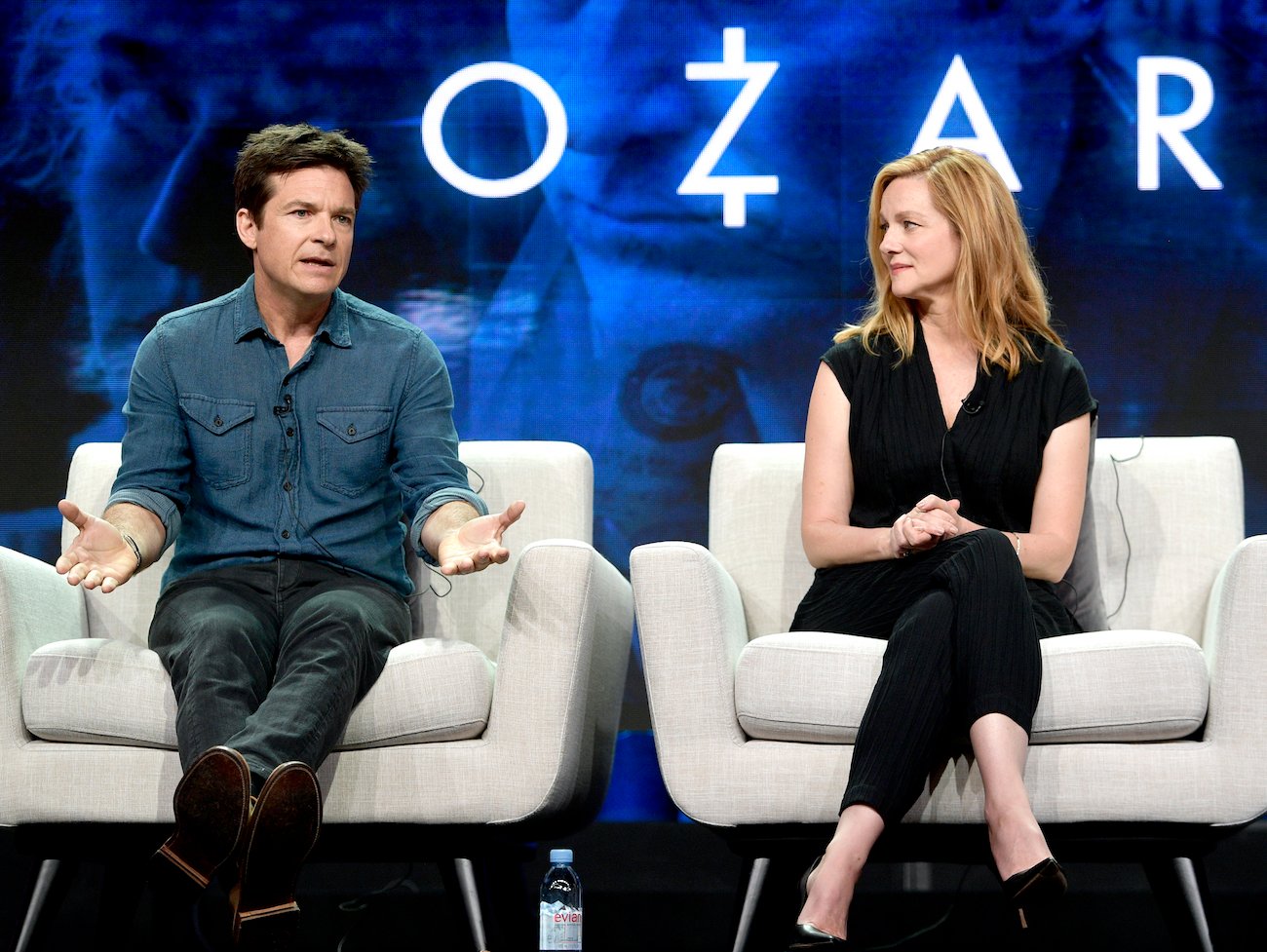 'Ozark' stars Jason Bateman and Laura Linney at the Netflix TCA event in 2018