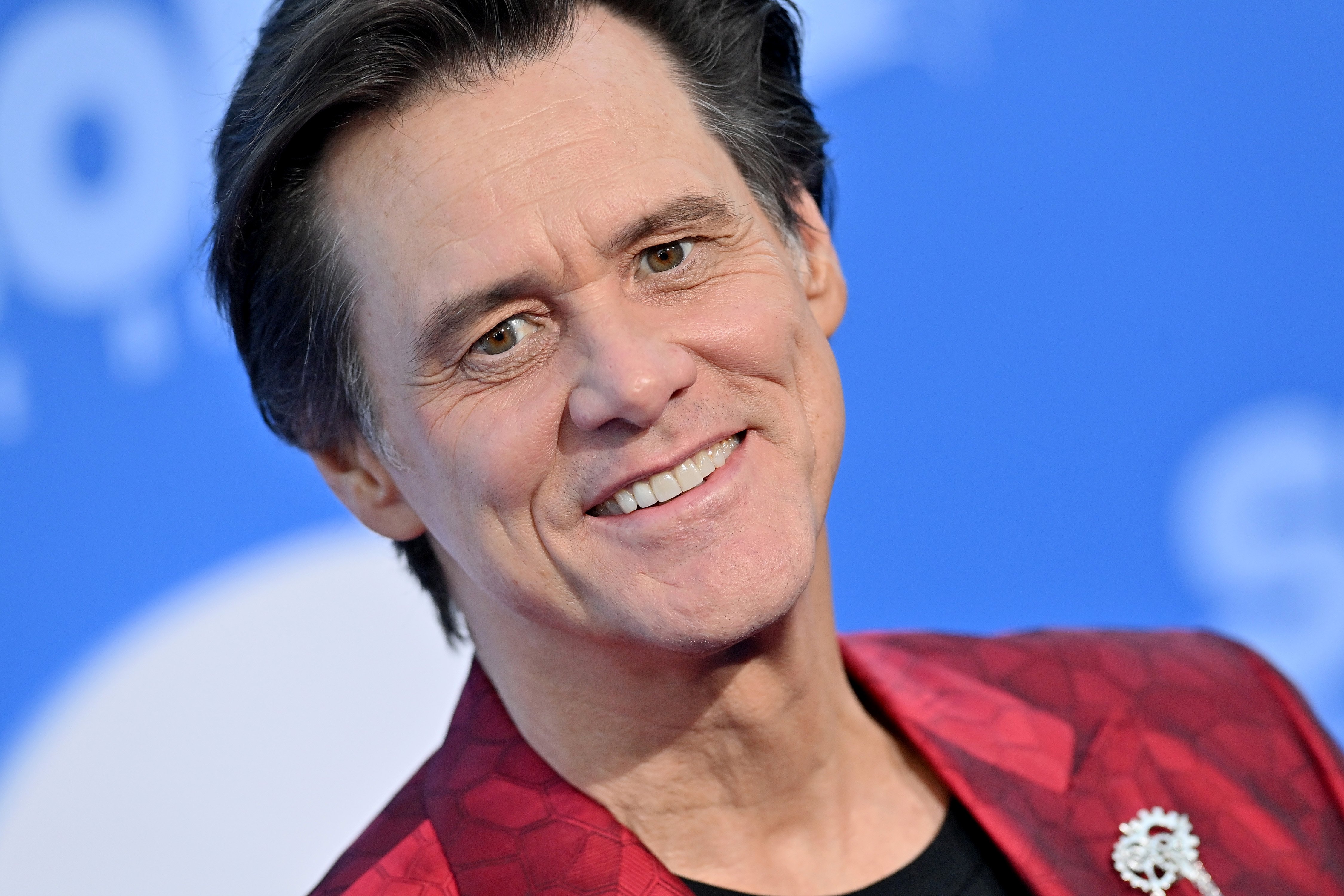 Ace Ventura star Jim Carrey attends the premiere for the movie Sonic the Hedgehog 2