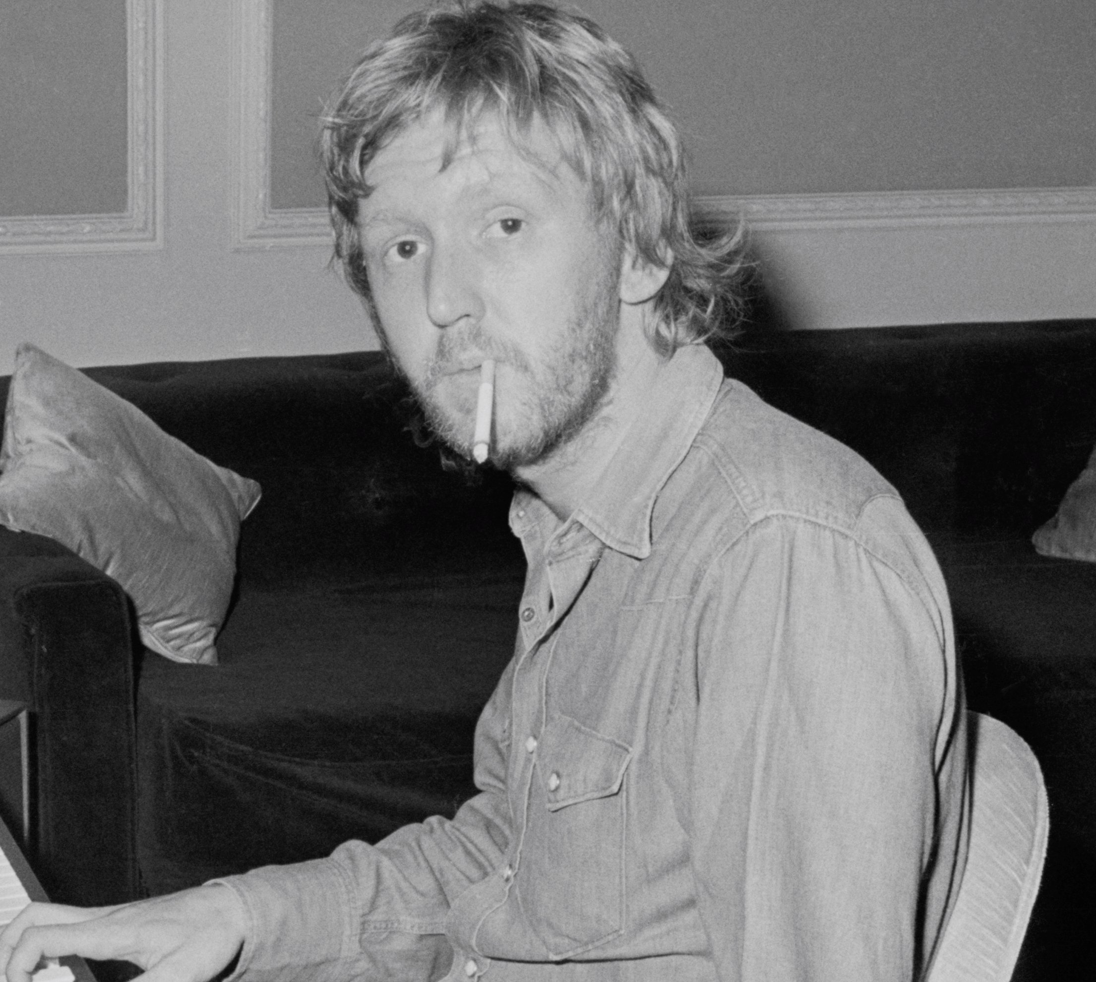Harry Nilsson with a cigarette