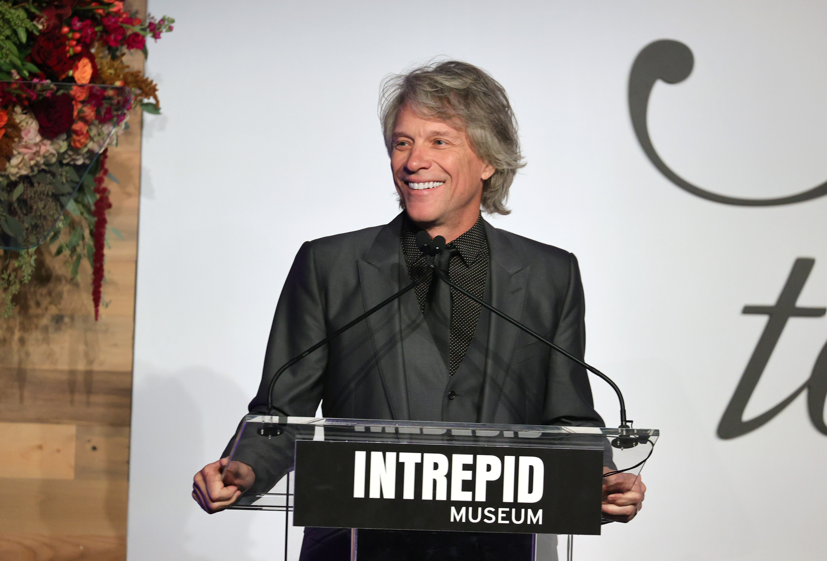 Jon Bon Jovi, who recently sold his Greenwich Village condo, speaking at the Intrepid Museum Annual Salute To Freedom Gala