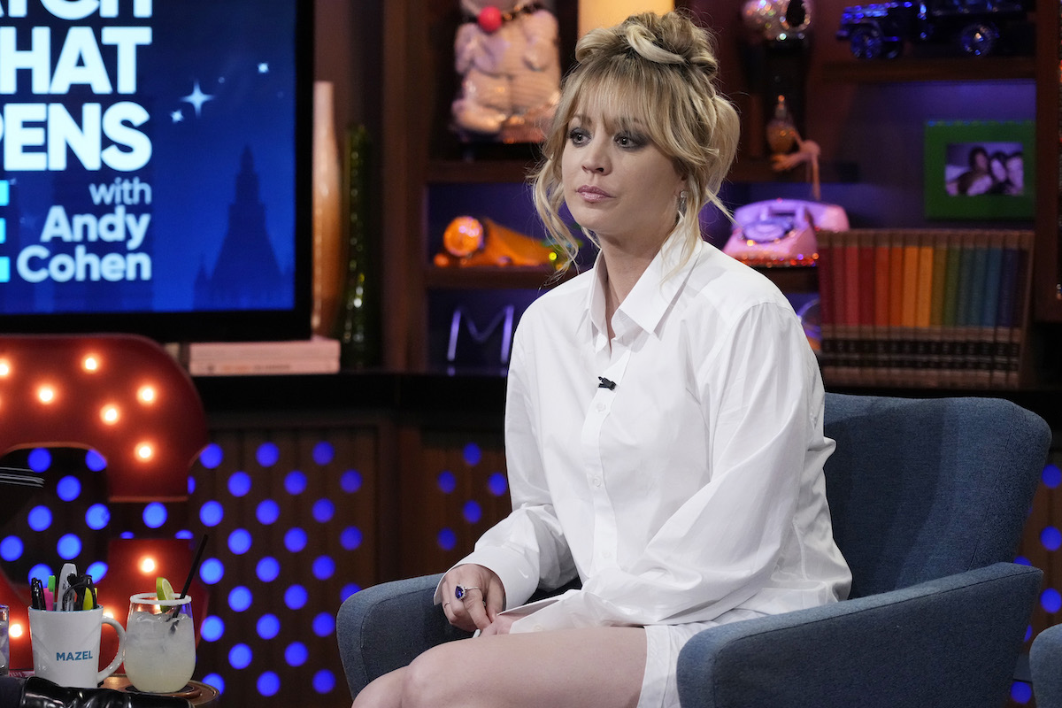 Kaley Cuoco speaks with Andy Cohen on Watch What Happens Live