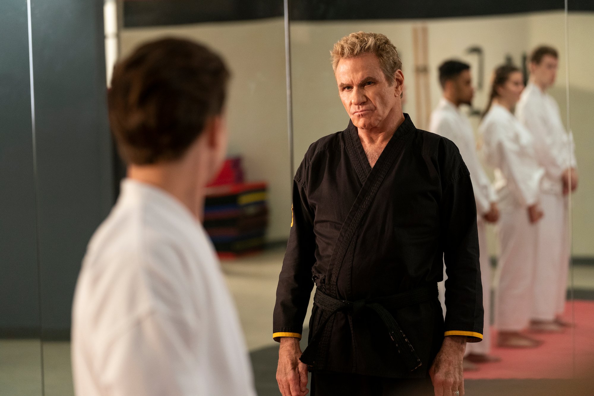 'Karate Kid' John Kreese actor Martin Kove teaches a student in the Cobra Kai dojo