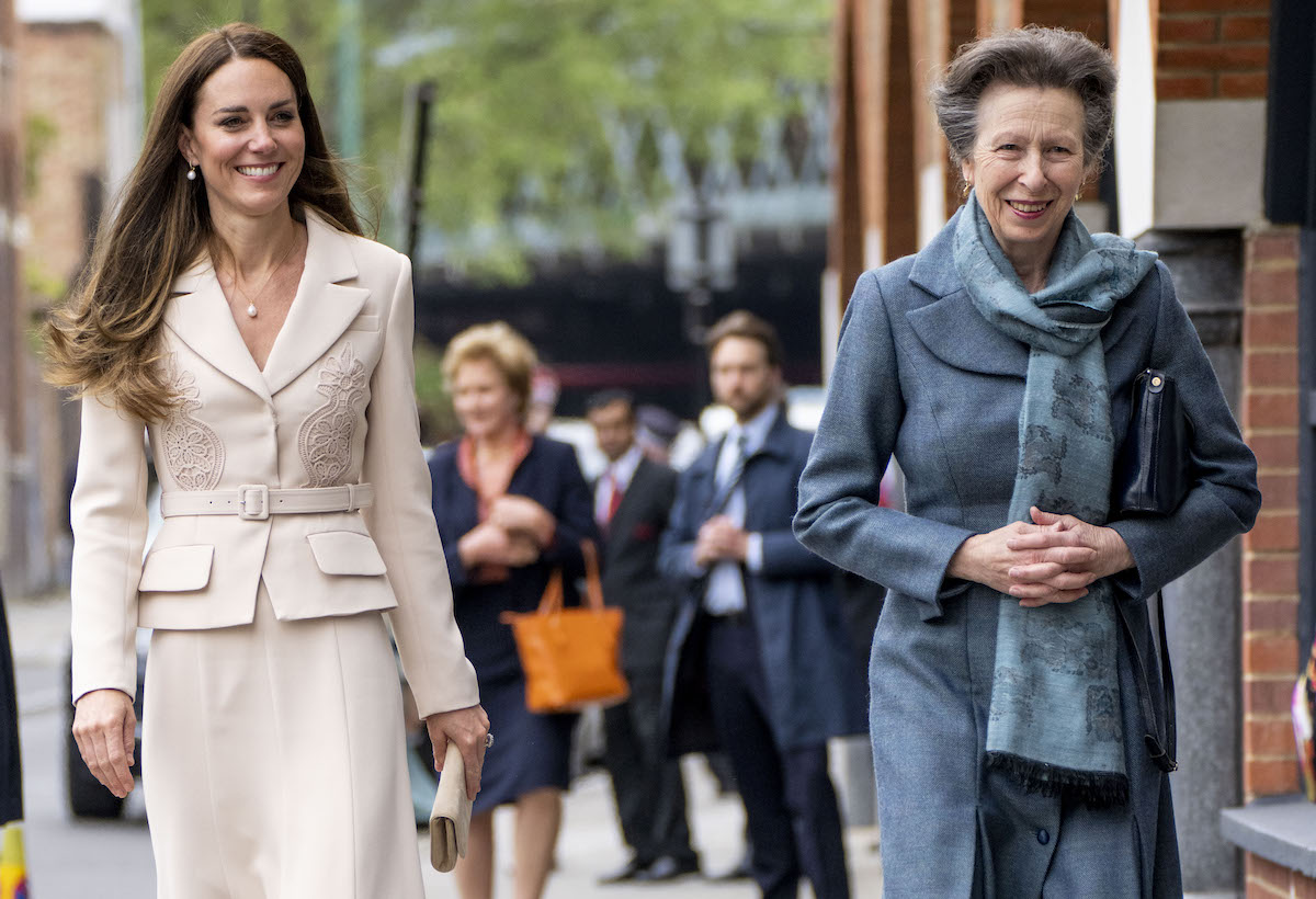 Kate Middleton and Princess Anne during a joint engagement at of the Royal College of Midwives and the Royal College of Obstetricians and Gynaecologists
