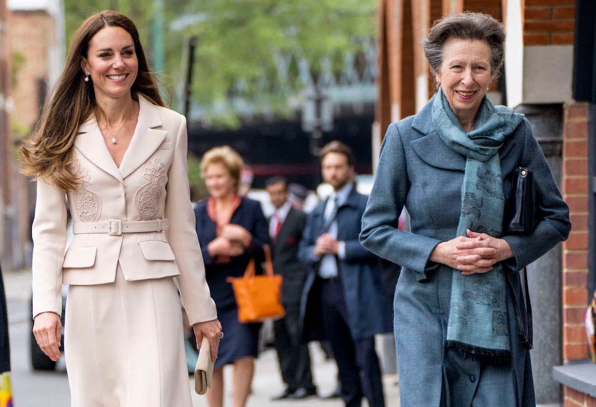 Kate Middleton and Princess Anne during a joint engagement at of the Royal College of Midwives and the Royal College of Obstetricians and Gynaecologists