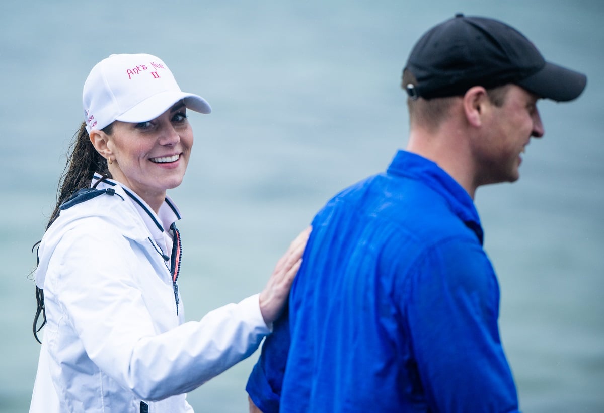 Kate Middleton lightly touches Prince William's back at The Bahamas Platinum Jubilee Sailing Regatta