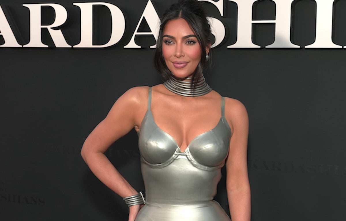 Kim Kardashian, who testified during Blac Chyna's defamation lawsuit, poses for cameras the premiere of 'The Kardashians'