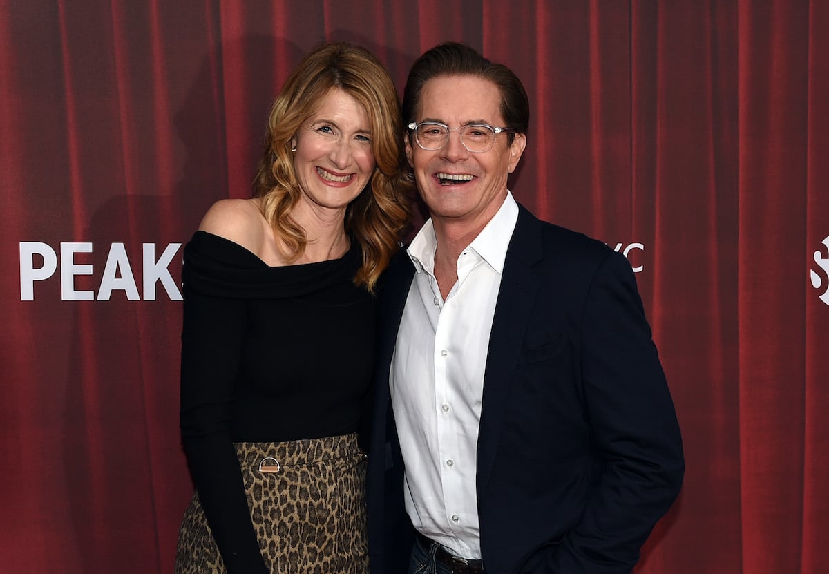 Laura Dern and Kyle MacLachlan laughing