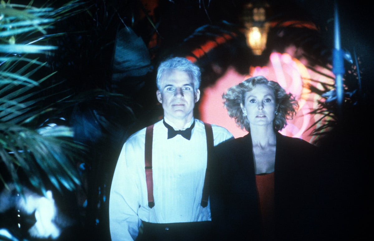 Steve Martin and Victoria Tennant look ahead in 'L.A. Story'