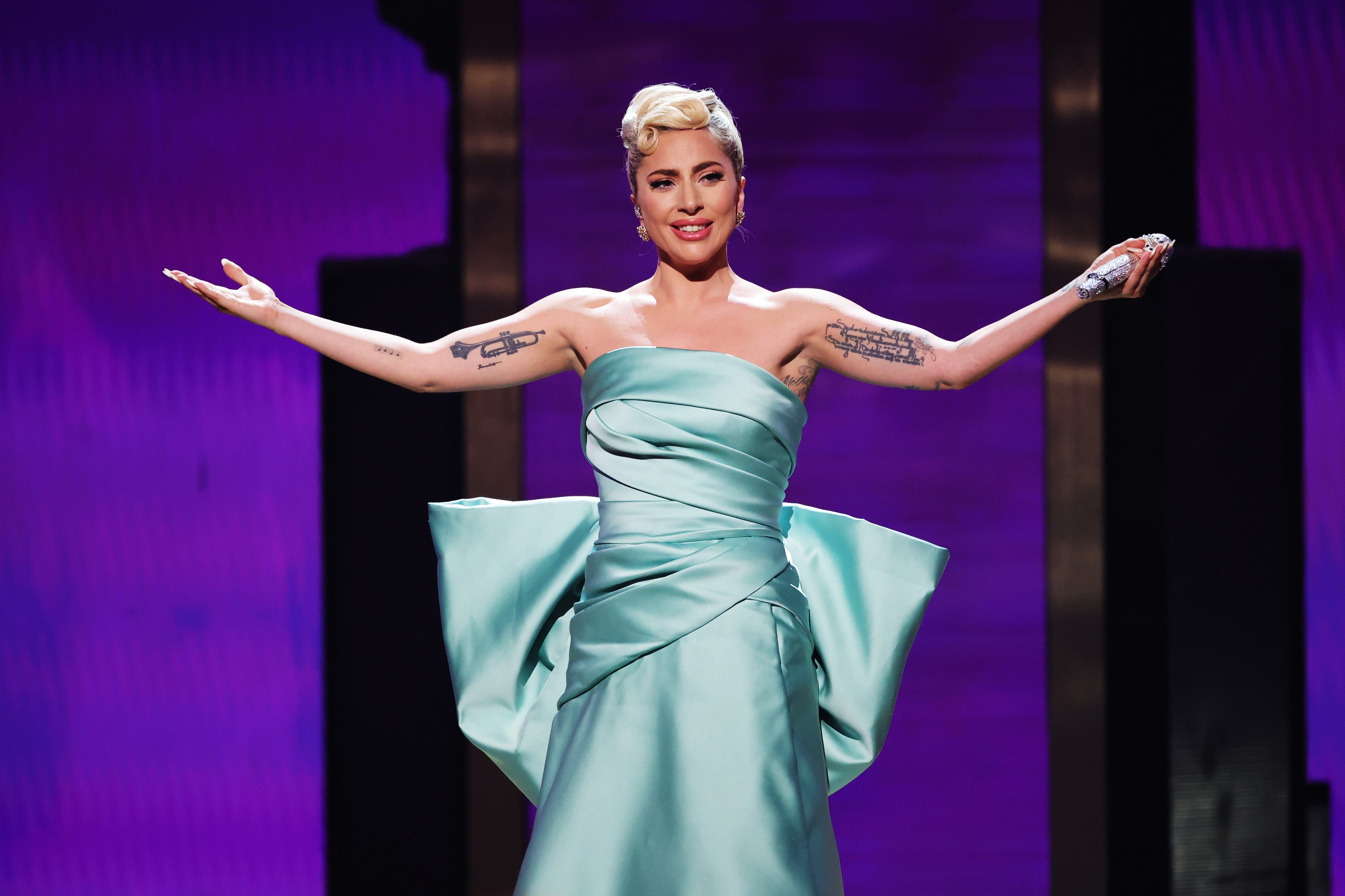 Lady Gaga performs onstage during the 64th Annual GRAMMY Awards