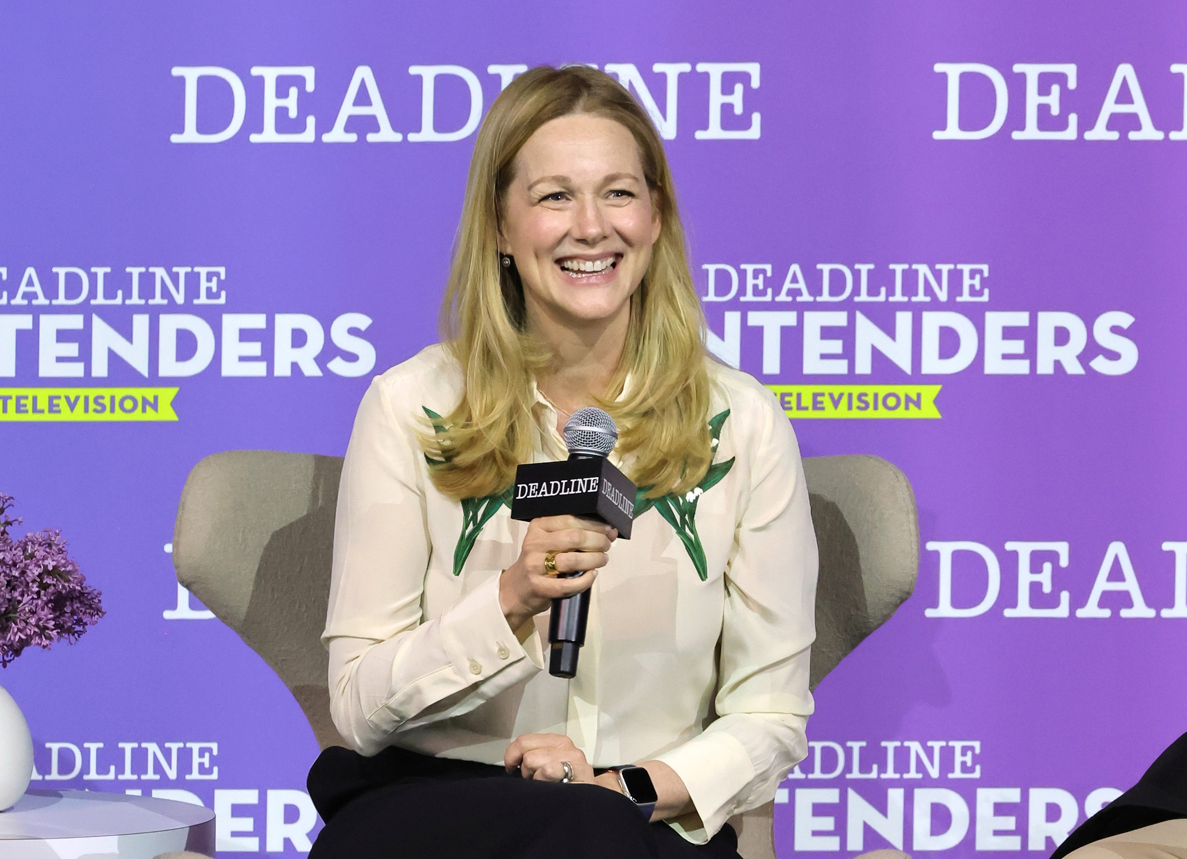 'Ozark' actor, director, and co-executive producer Laura Linney speaks at the Deadline Contenders event in 2022