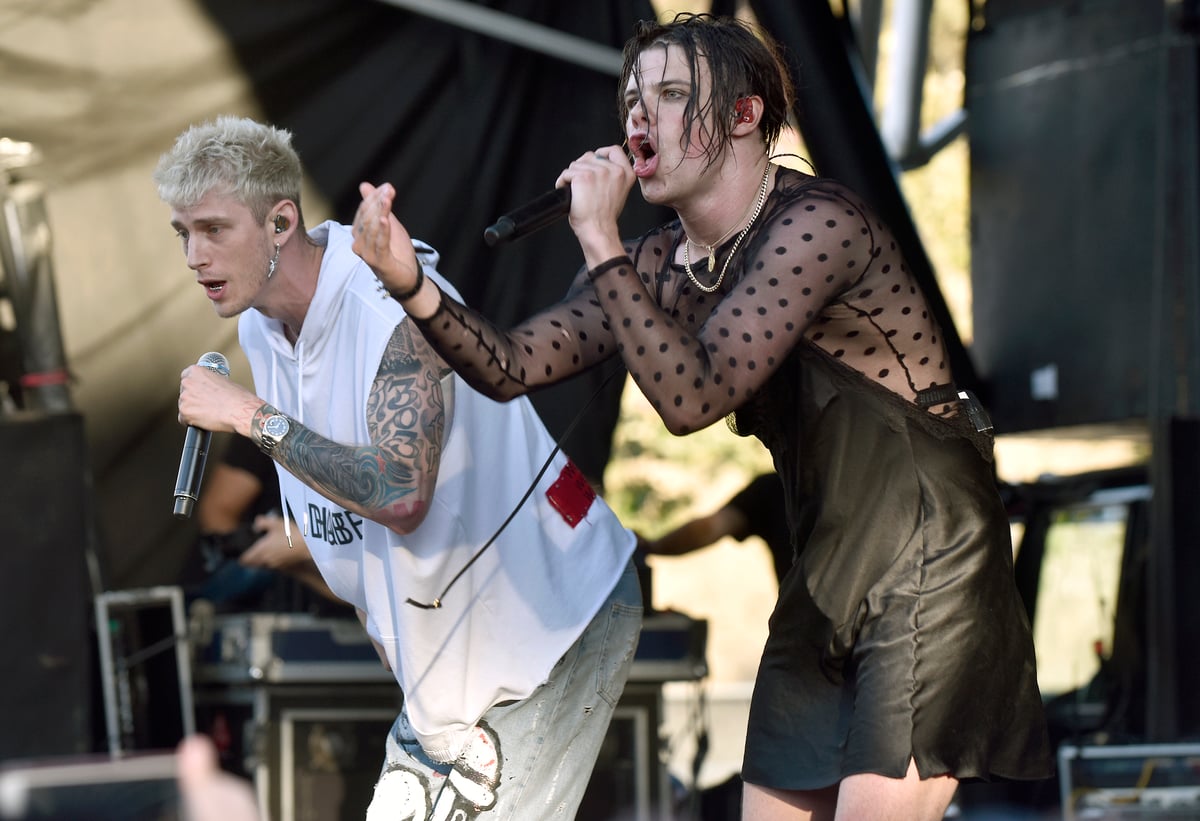 Machine Gun Kelly and Yungblud perform at the Vans Warped Tour in Mountain View, CA.