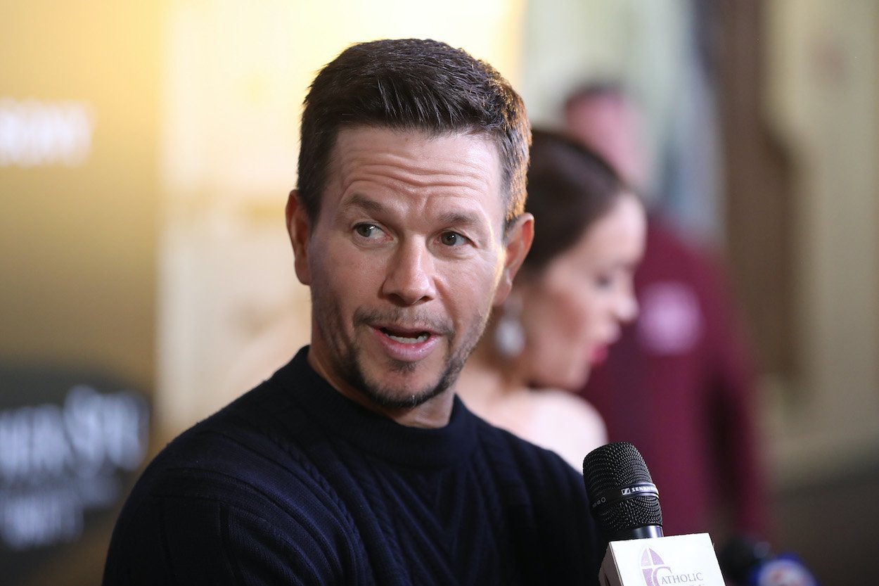 Mark Wahlberg attends a screening of his movie 'Father Stu' in Boston on April 5, 2022.