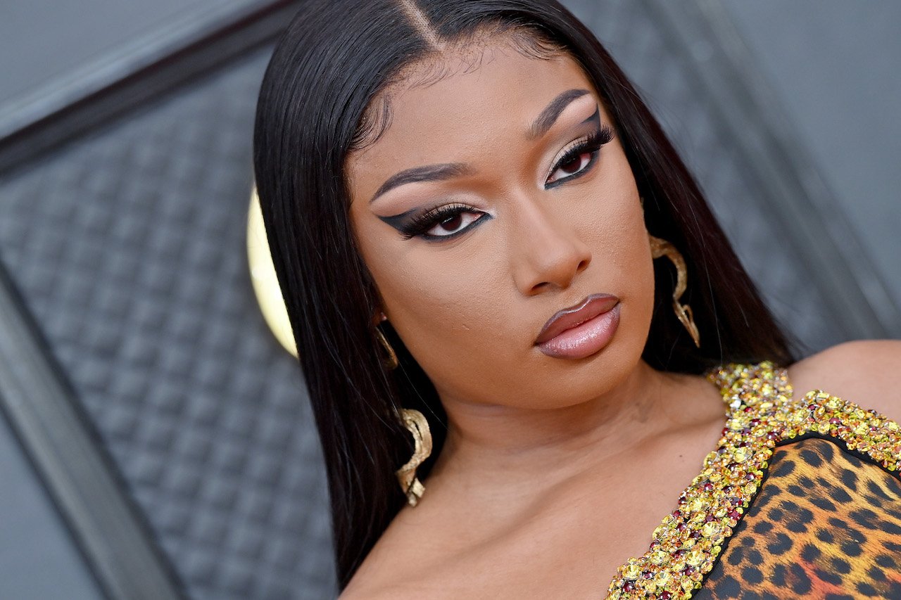 Megan Thee Stallion poses on red carpet