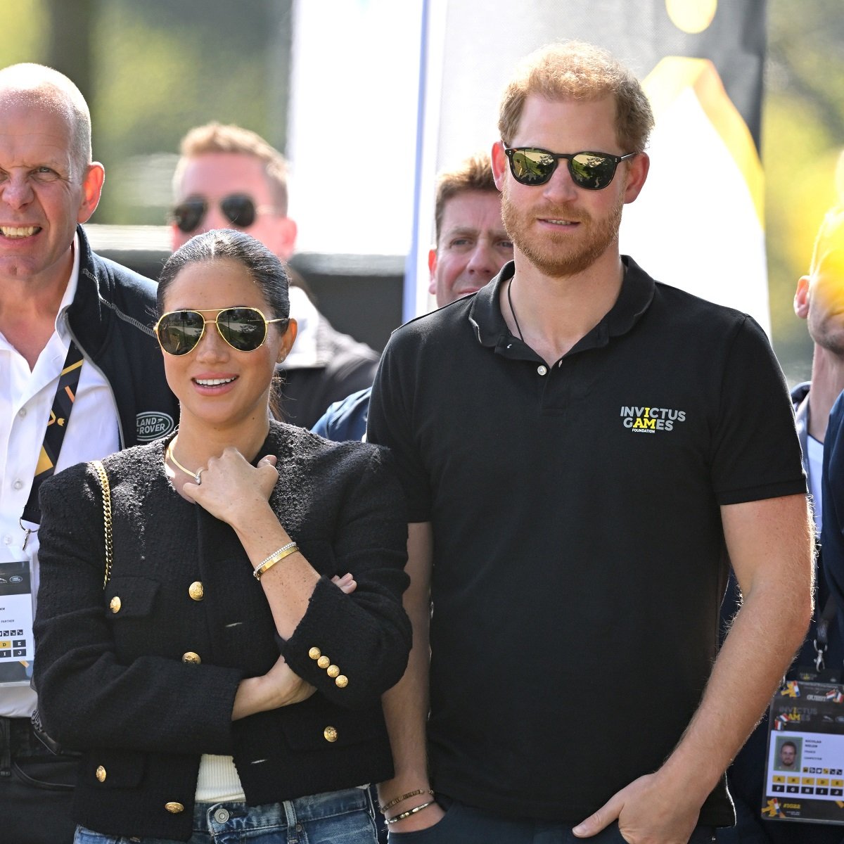 Prince Harry and Meghan Markle, who are reportedly starting to produce Netflix content, standing side-by-side during an Invictus Games event