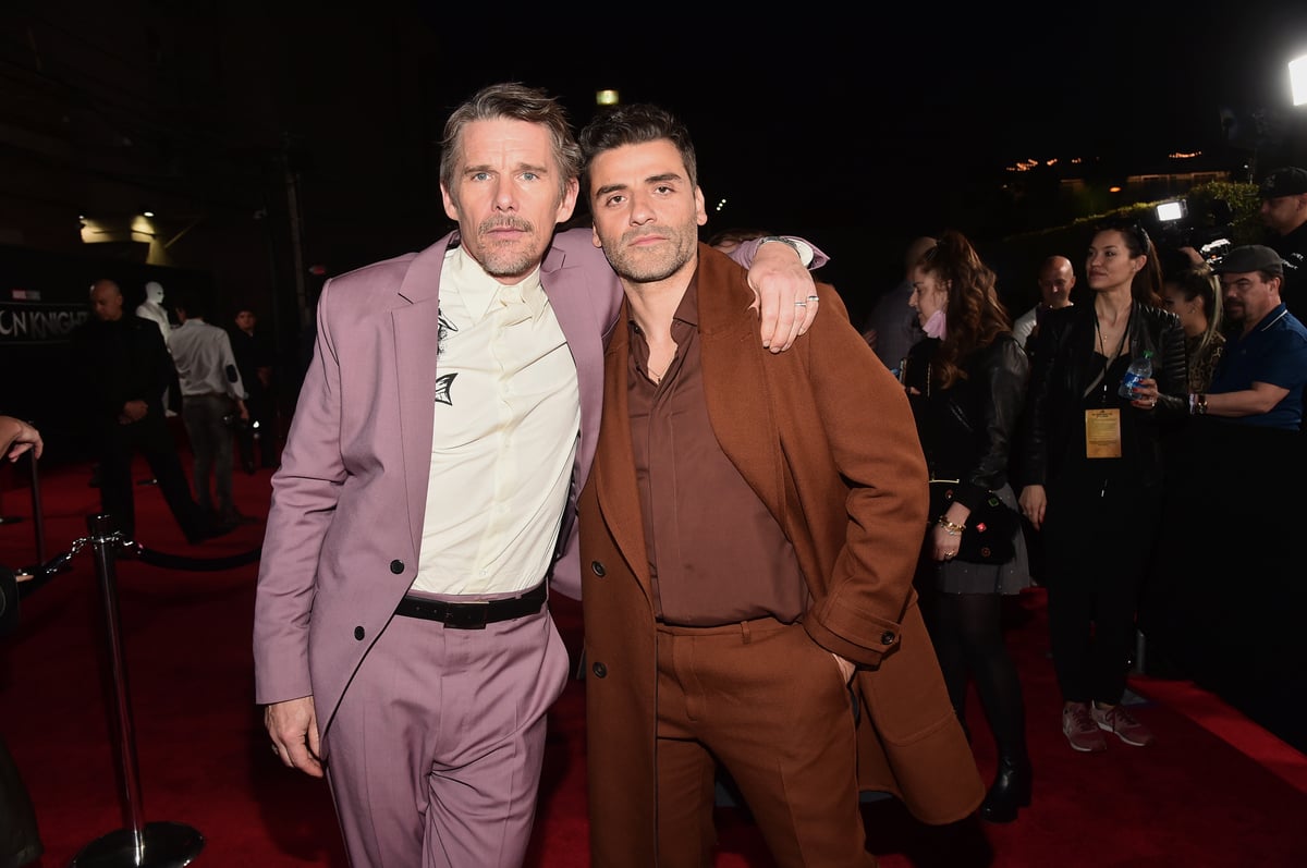 Ethan Hawke and Oscar Isaac attend the Moon Knight Los Angeles Special Launch Event