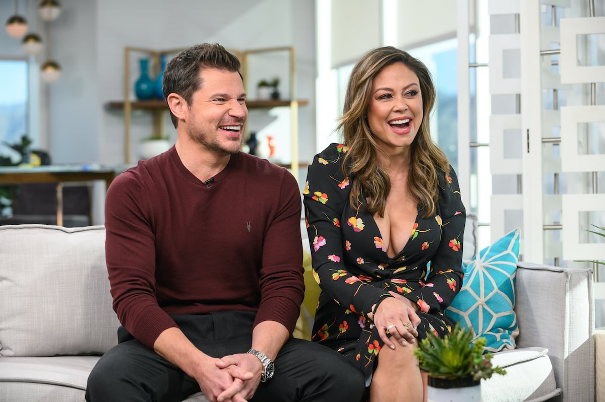 Nick Lachey and Vanessa Lachey smiling