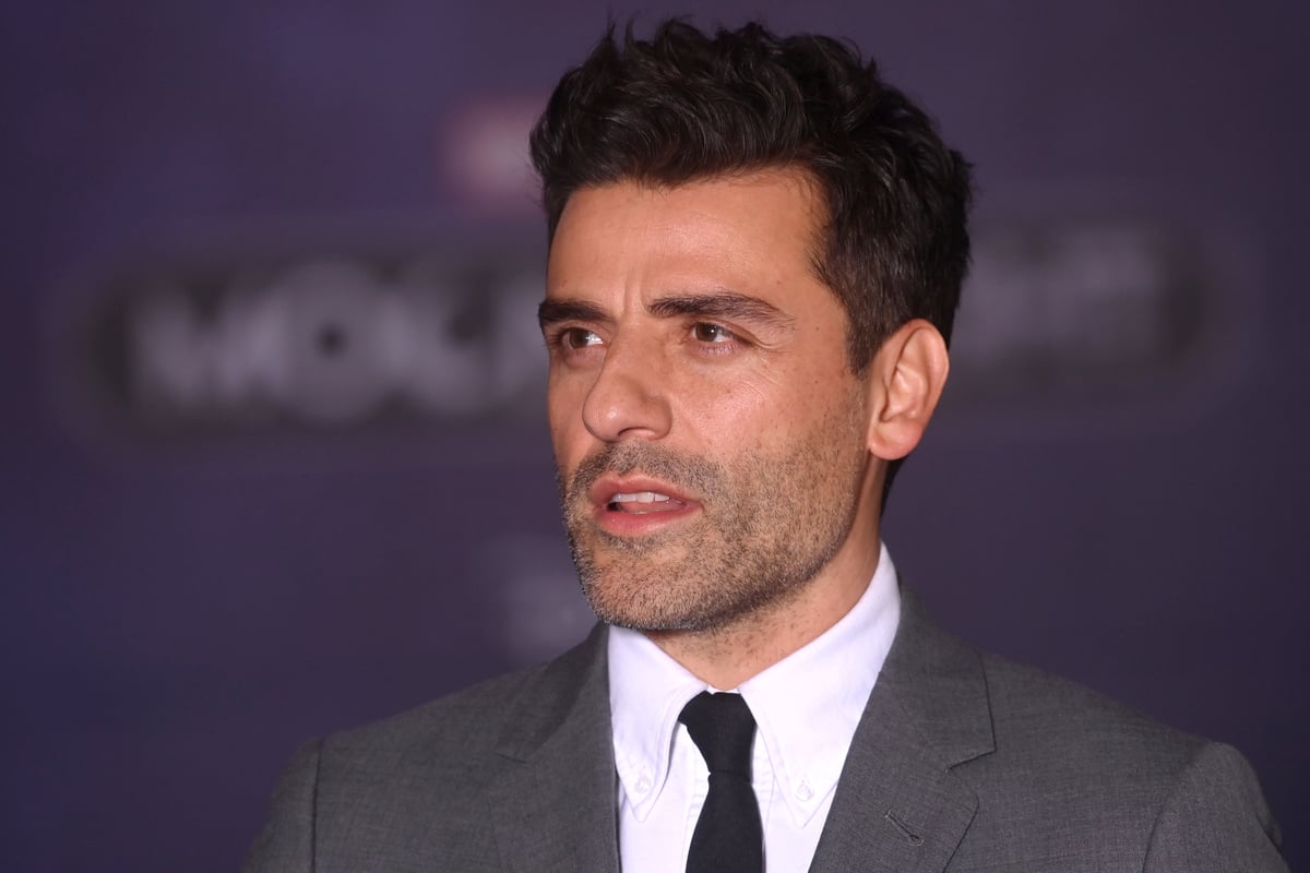 Oscar Isaac arrives at the 'Moon Knight' premiere at The British Museum