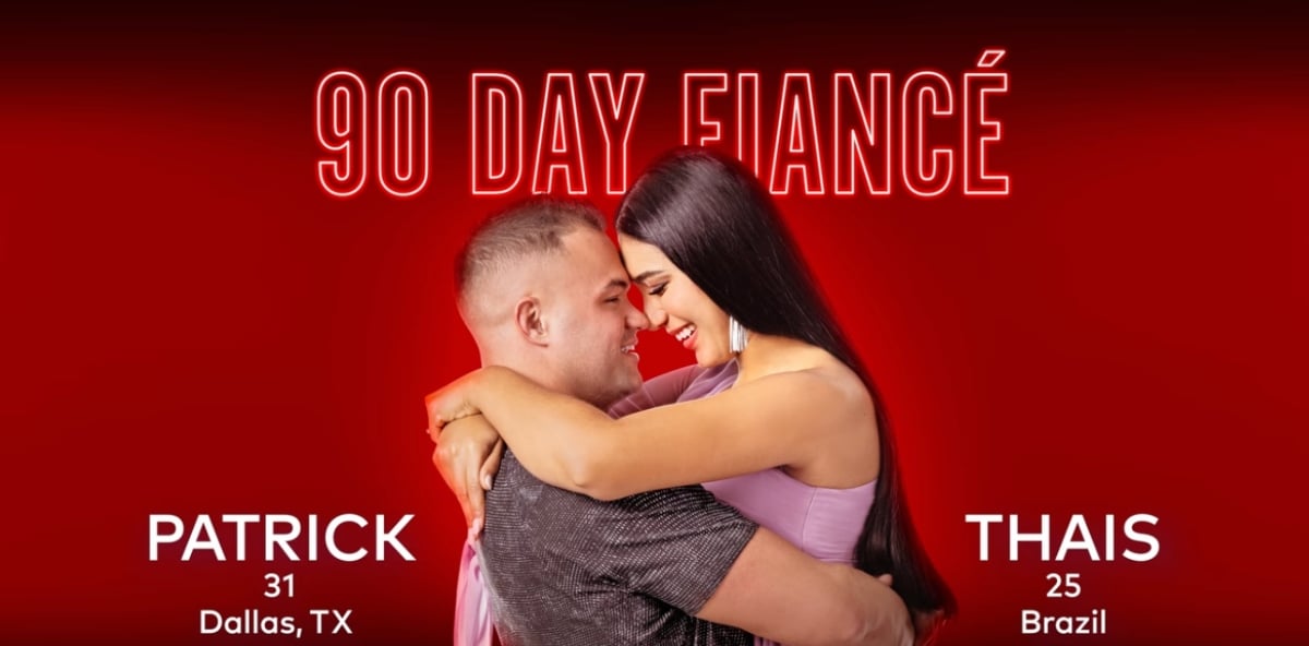 Patrick and Thais pose together in the studio in Dallas, Texas, as seen on 90 Day Fiance.