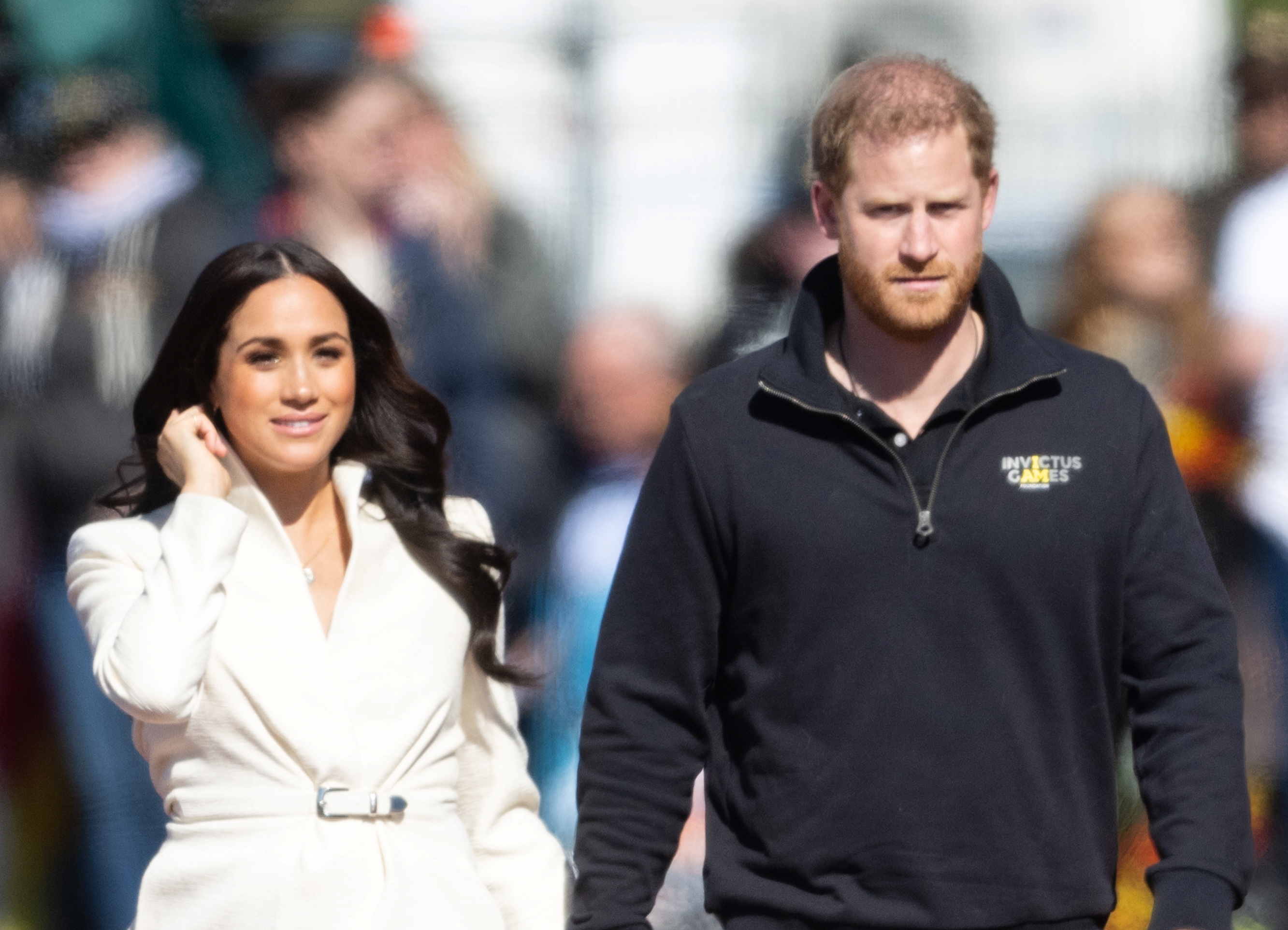 Prince Harry and Meghan Markle, who a journalist said are not part of the community in Montecito, attend day two of the Invictus Games