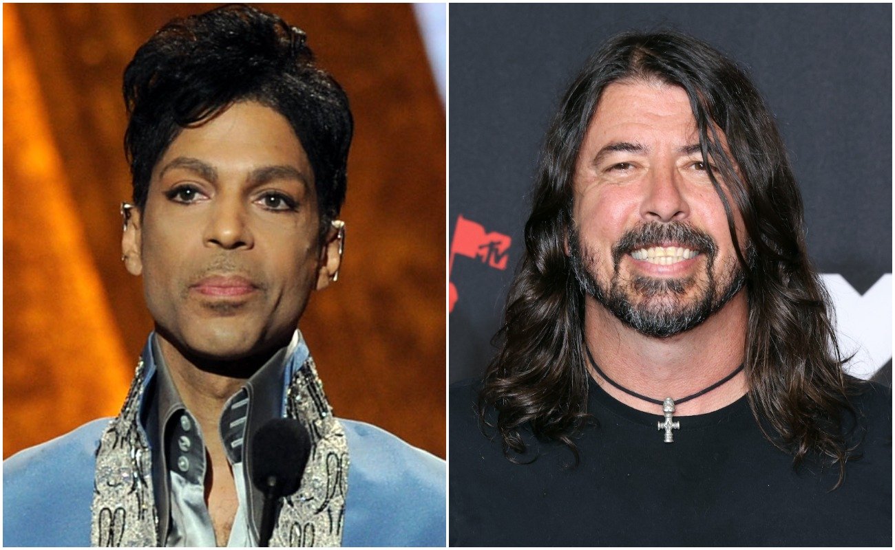 Prince at the 2011 NAACP Image Awards and Dave Grohl at the 2021 VMAs.