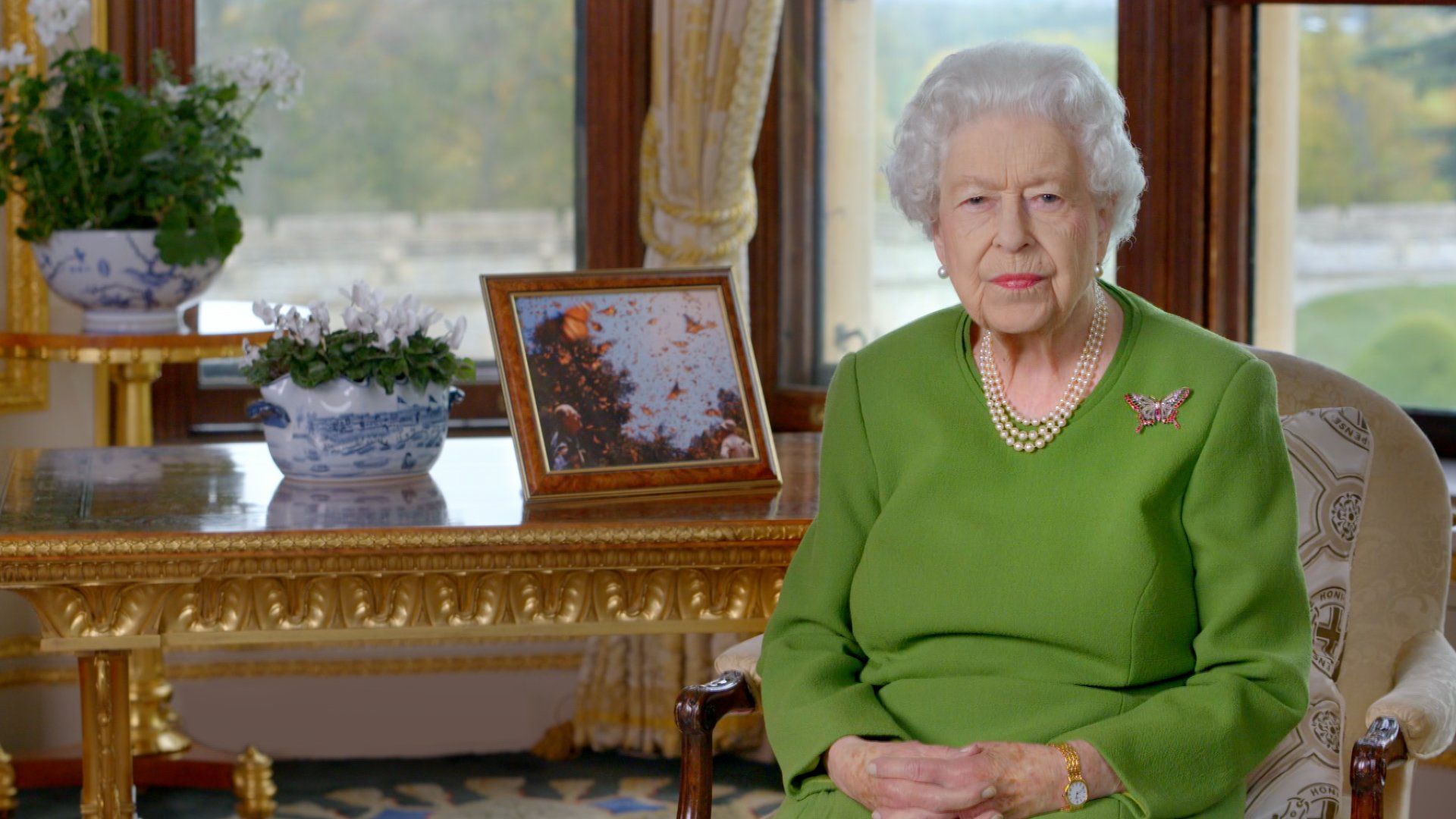 Queen Elizabeth II's Platinum Jubilee is being celebrated in 2022, here the monarch records a video message for COP26 summit in 2021