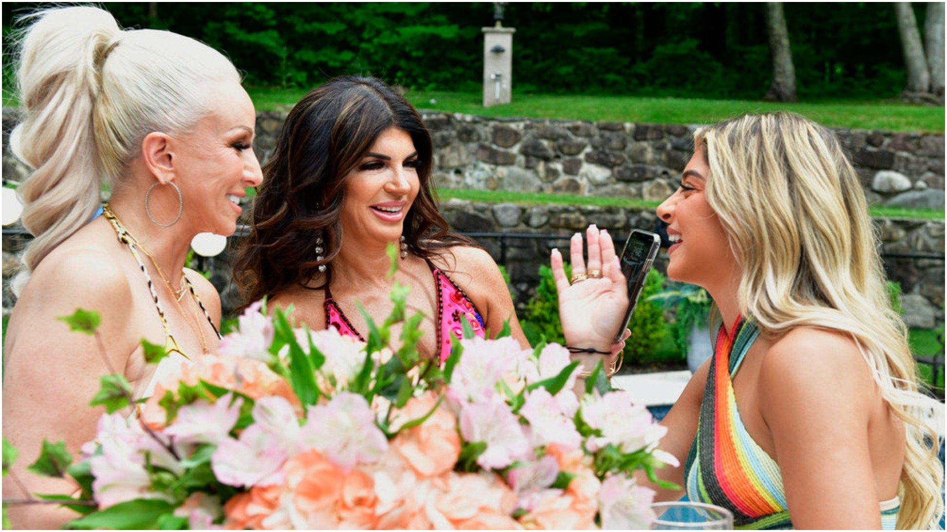 Margaret Josephs, Teresa Giudice, Gia Giudice from 'RHONJ' laugh at a party 