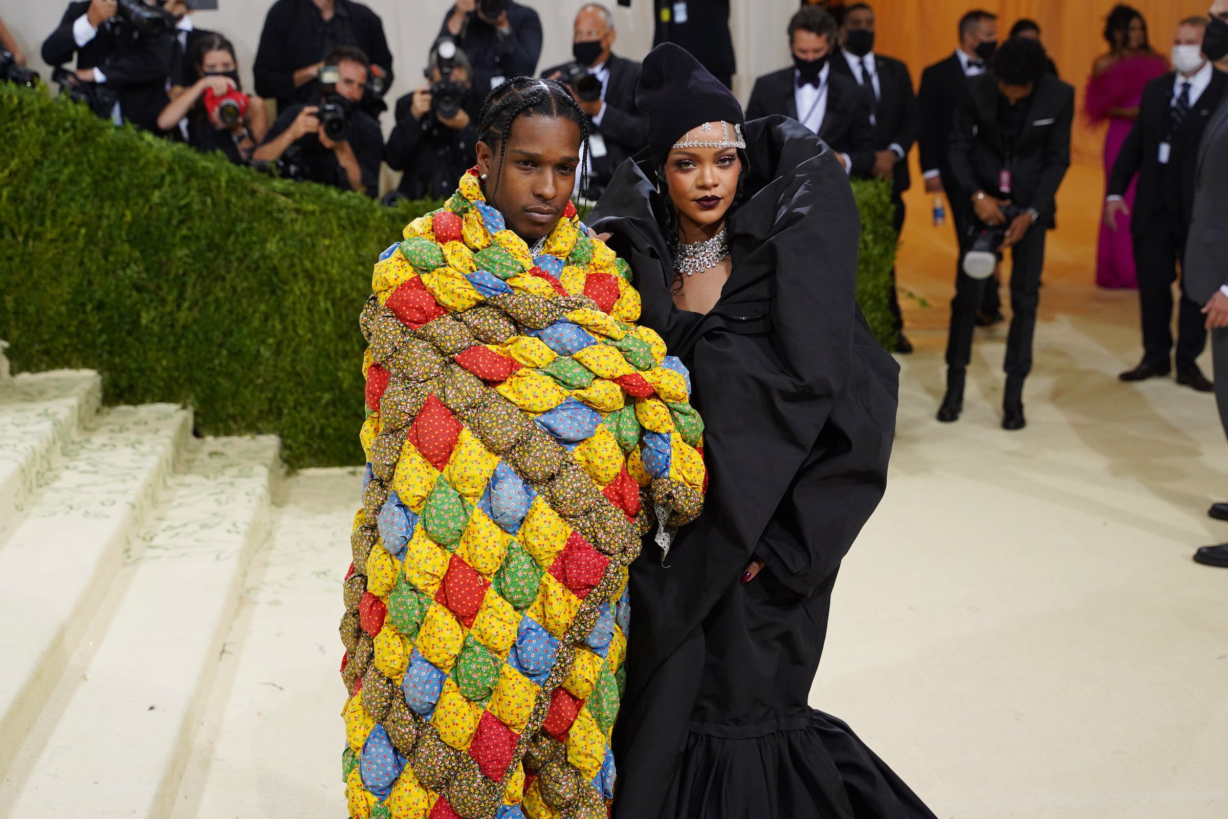 A$AP Rocky and Rihanna  at the MET Gala