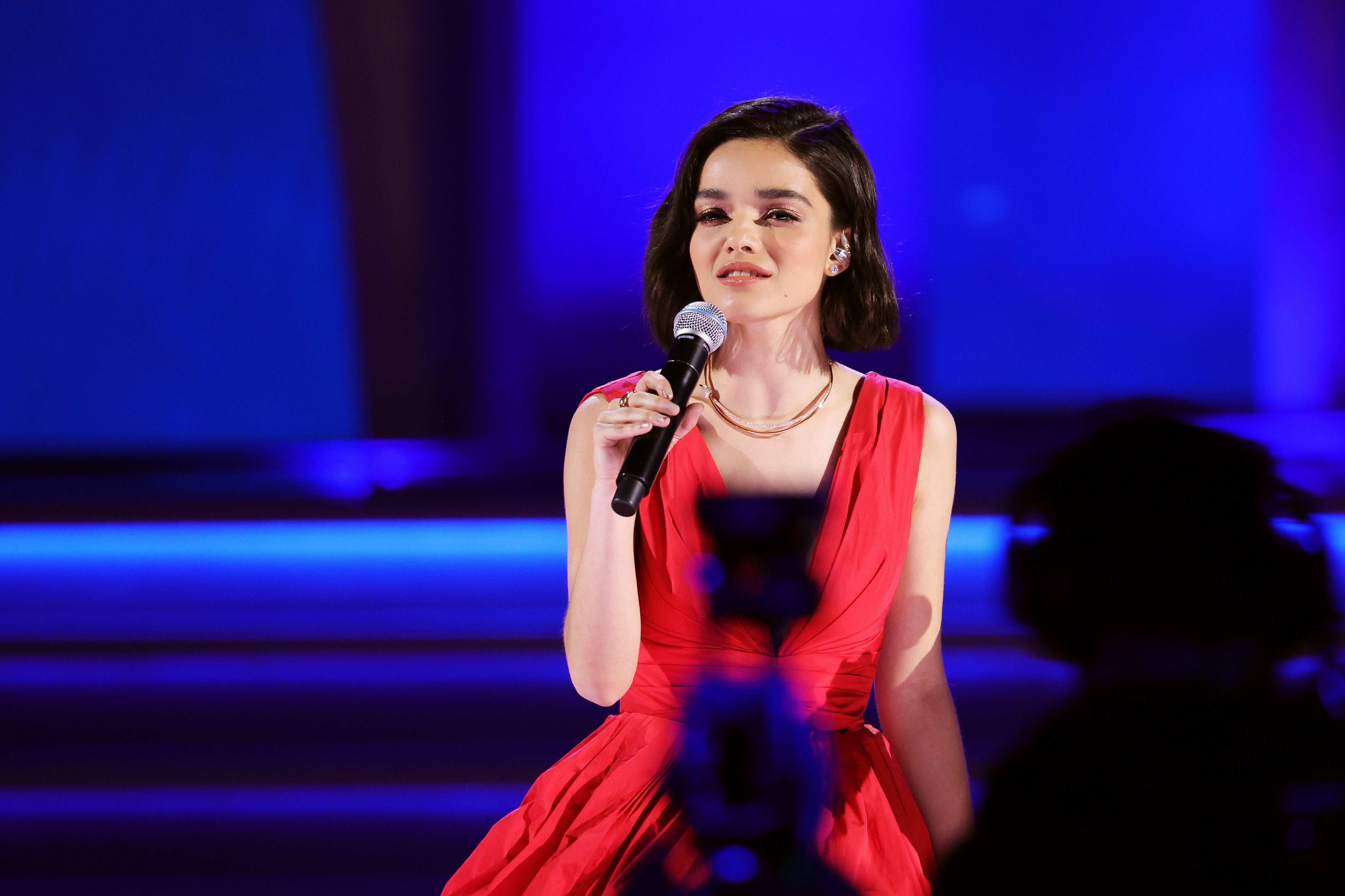 Rachel Zegler from Disney's Snow White remake performs at the 64th Academy Awards