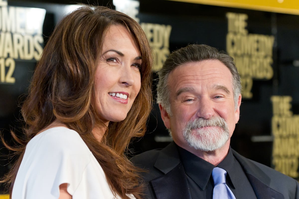 Susan Schneider and comedian Robin Williams attend the 2012 Comedy Awards