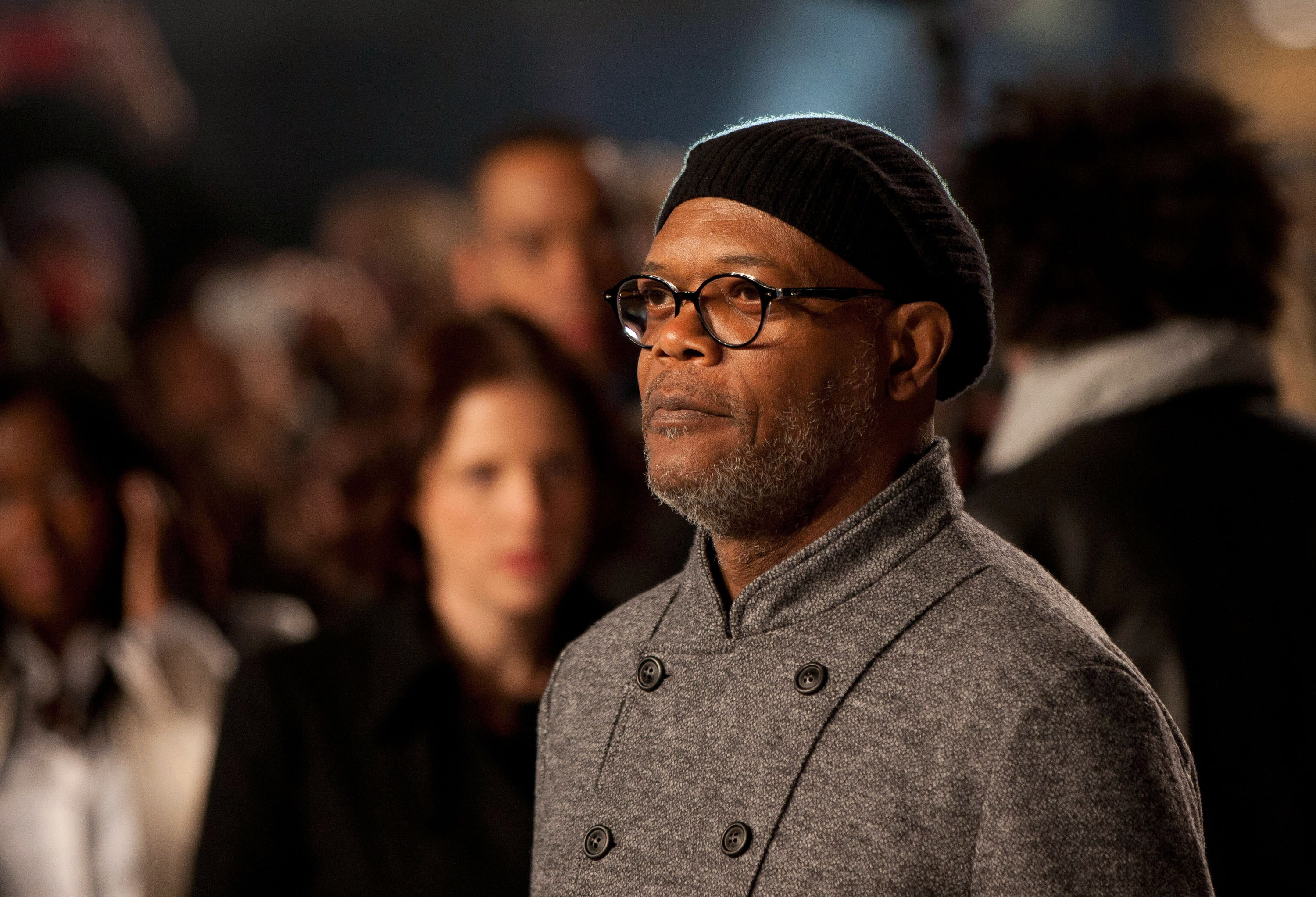 Samuel L. Jackson attends the UK premiere of Quentin Tarantino's Django Unchained