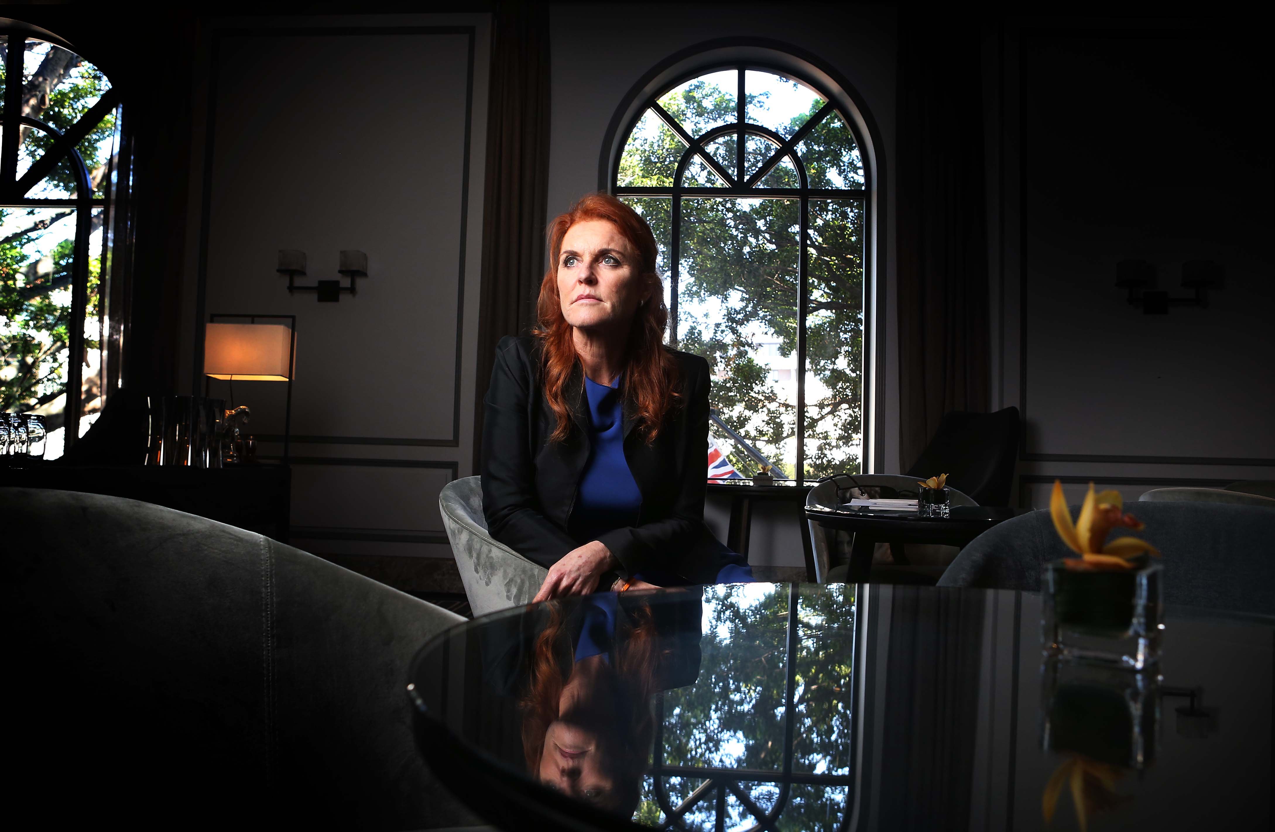 Sarah Ferguson poses during a photo shoot in Sydney