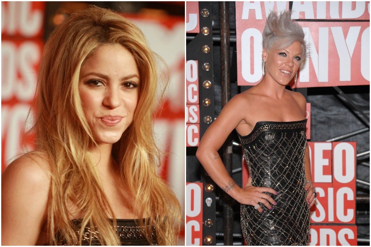 Shakira and Pink Once Laughed Off a Red Carpet Fashion Faux Pas