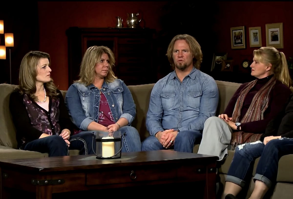 Robyn, Meri, Kody, and Christine Brown talk during a 'Sister Wives' confessional in 2015