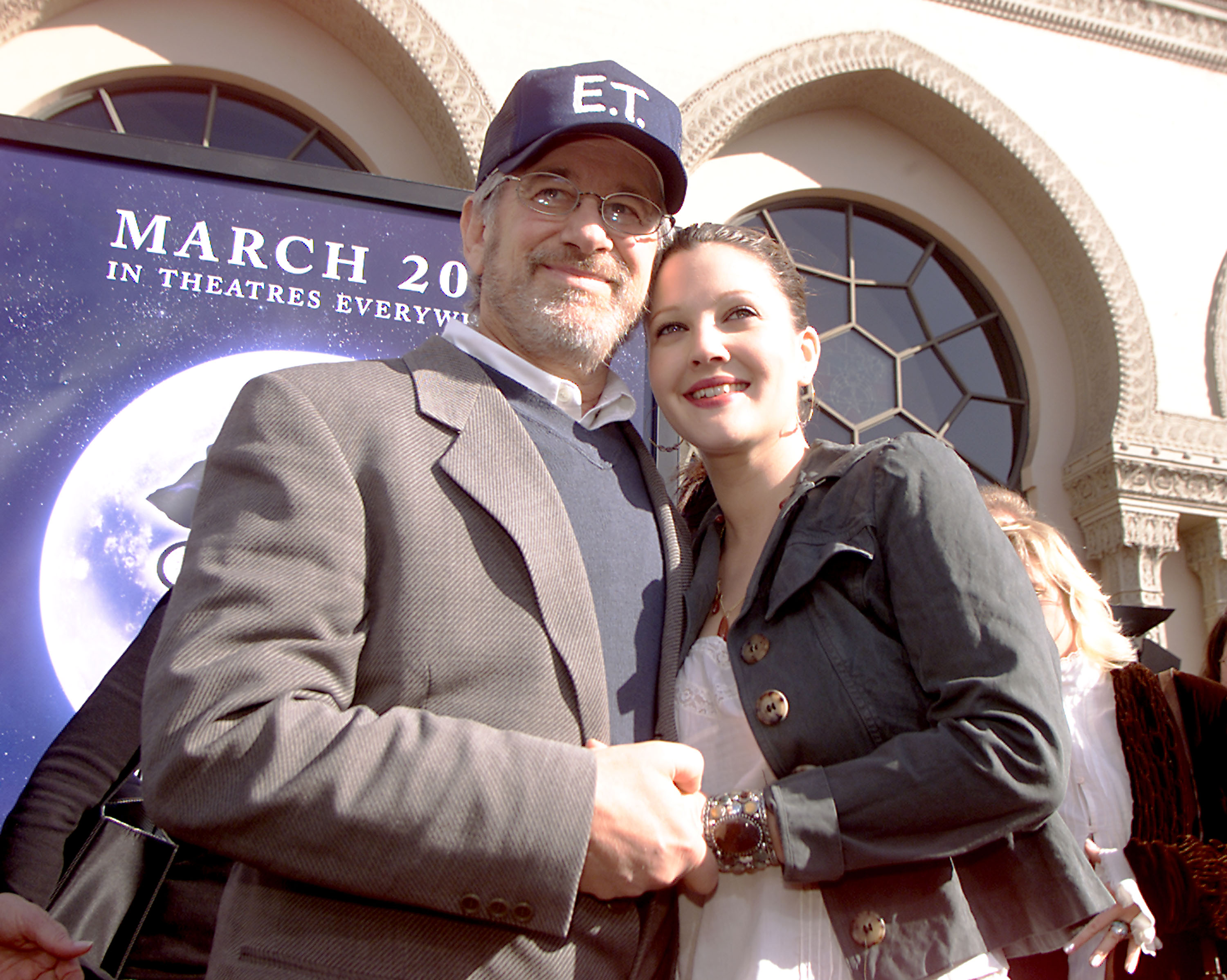 Steven Spielberg and Drew Barrymore attend the premiere of the 20th anniversary of E.T.