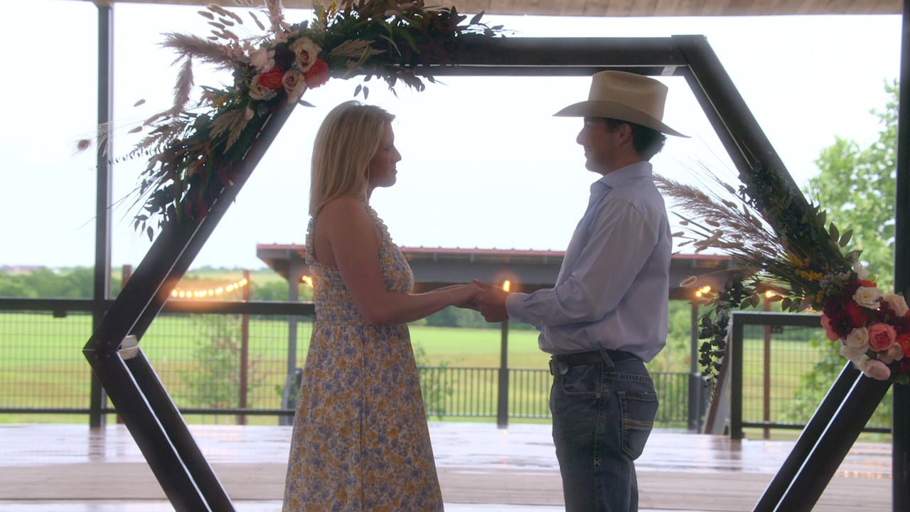 Madlyn Ballatori and Colby Kissinger hold hands and make their decision about staying together in 'The Ultimatum' finale.