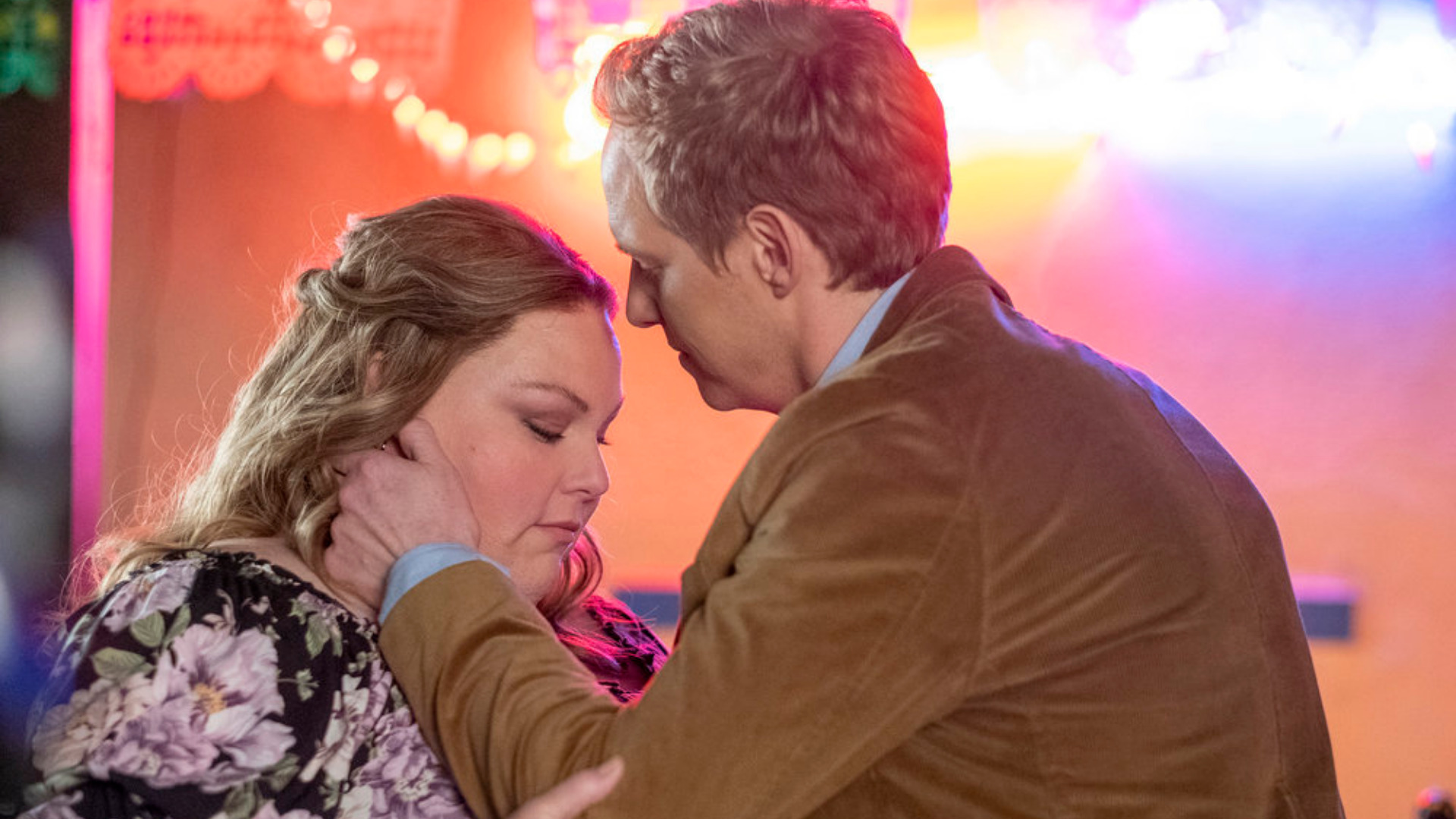 Chrissy Metz as Kate and Chris Geere as Phillip share a moment together in ‘This Is Us’ Season 6 Episode 12