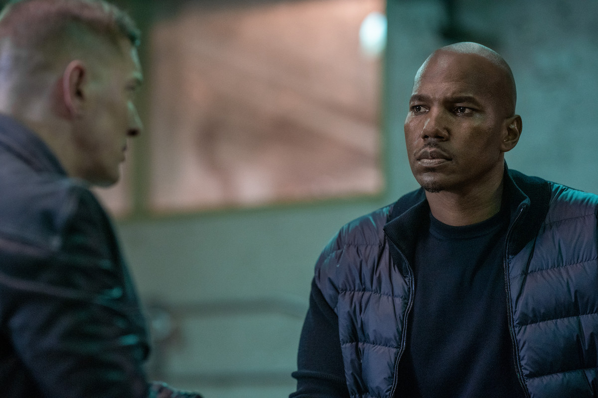 Tommy Egan has a tense conversation with Diamond Sampson as their crews prepare to go to war in a scene from 'Power Book IV: Force'