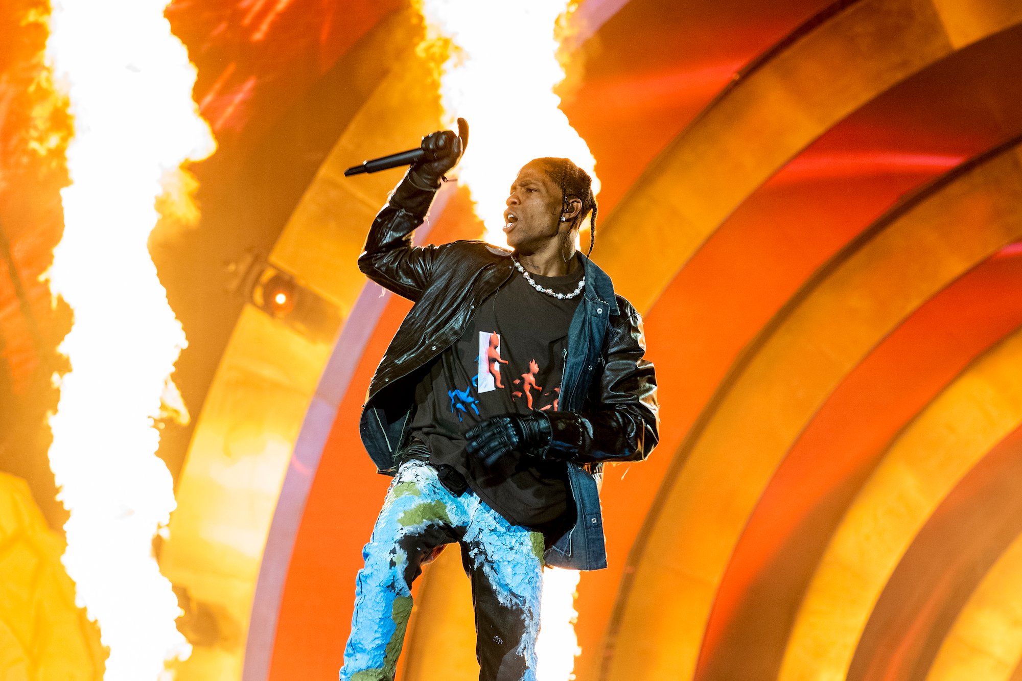 Travis Scott performs during 2021 Astroworld Festival