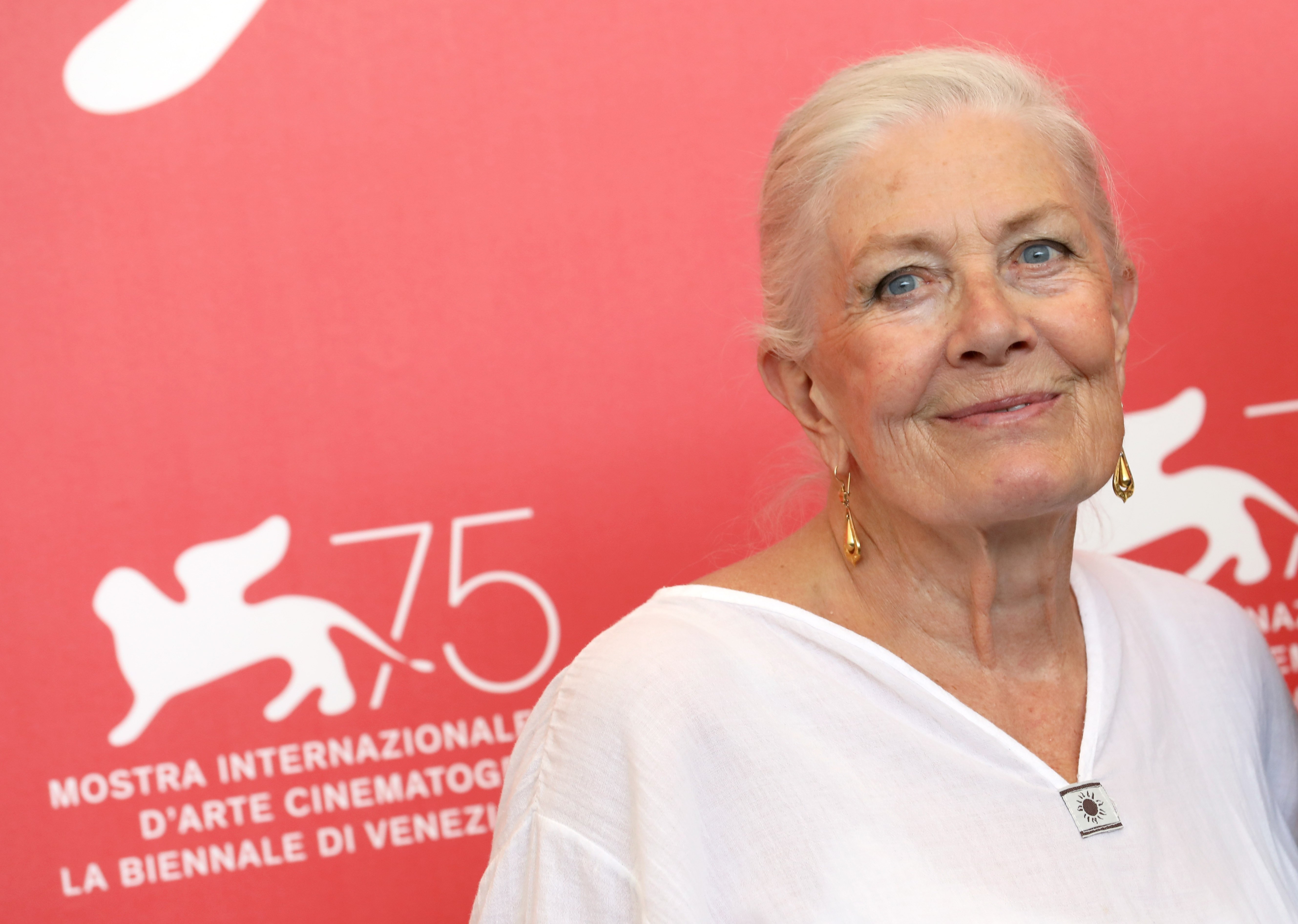 Vanessa Redgrave, in white, at an event in 2018
