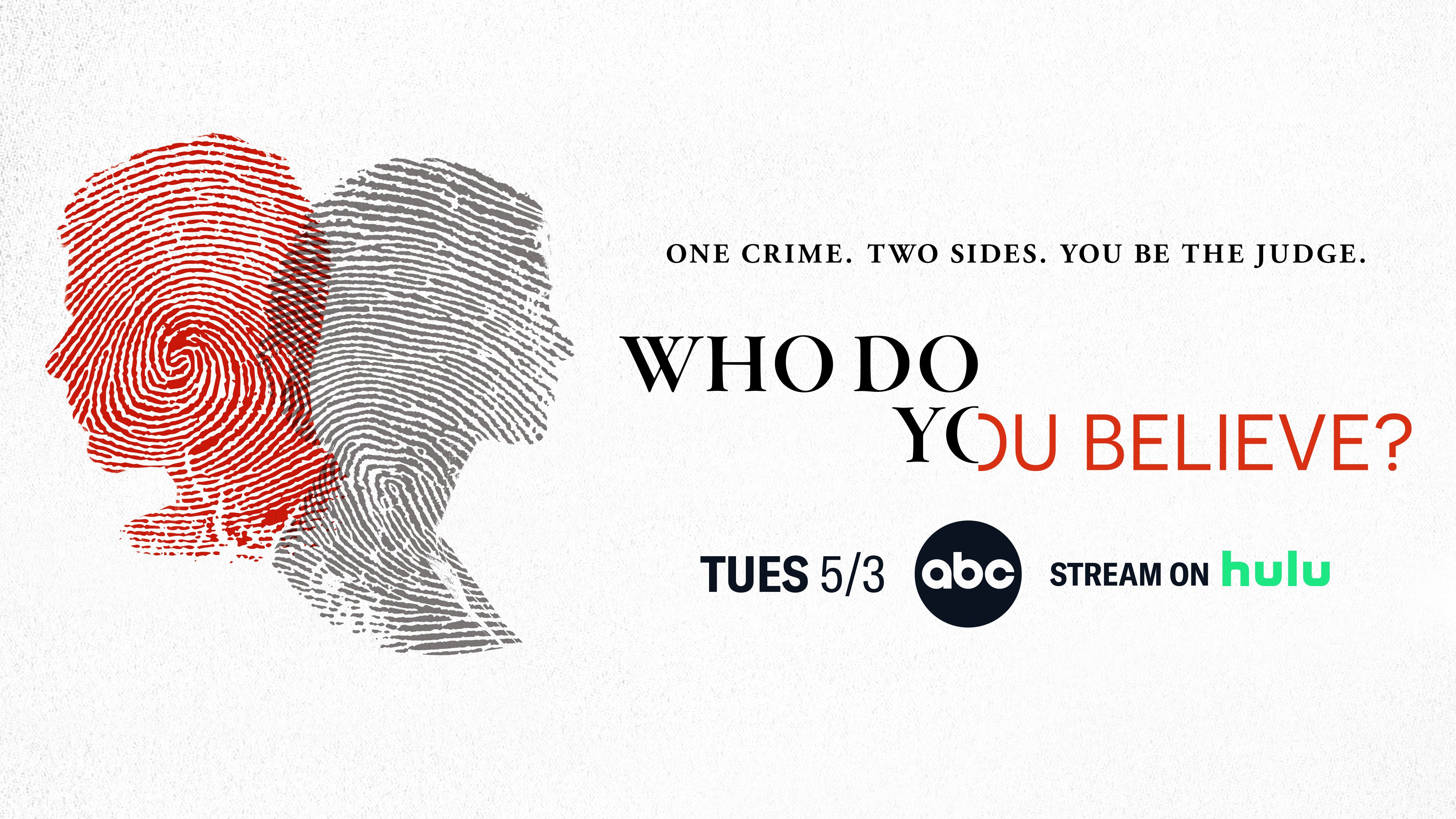 Logo for 'Who Do You Believe?' a new reality tv show coming to ABC in May 2022