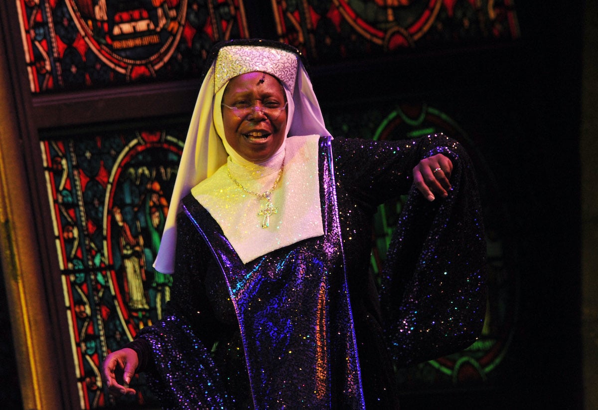 Whoopi Goldberg performs on stage in 'Sister Act: The Musical'