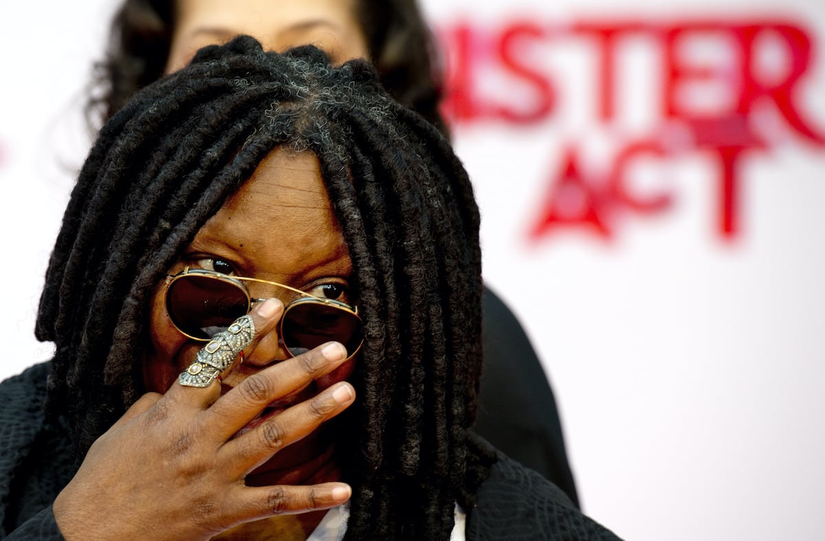 ‘Sister Act’ star Whoopi Goldberg pushes up her sunglasses