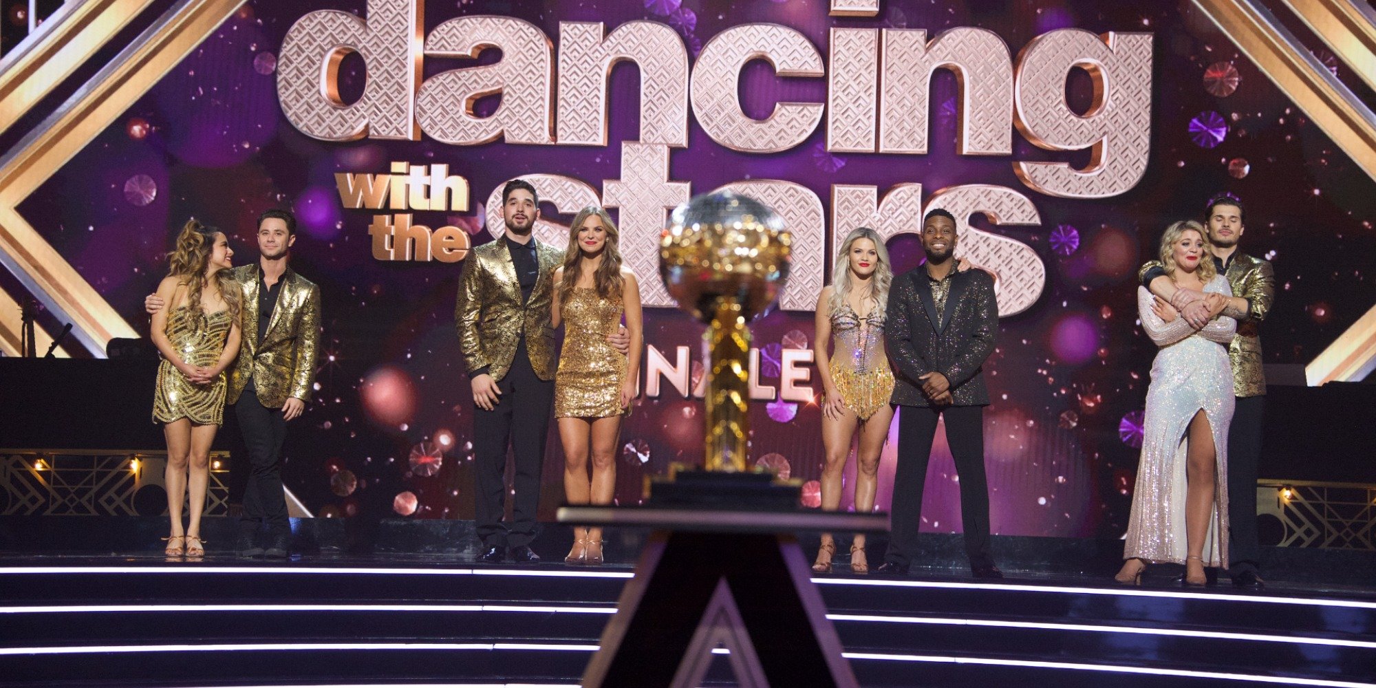 Dancing with the Stars finalists and mirrorball in season 28 on ABC.