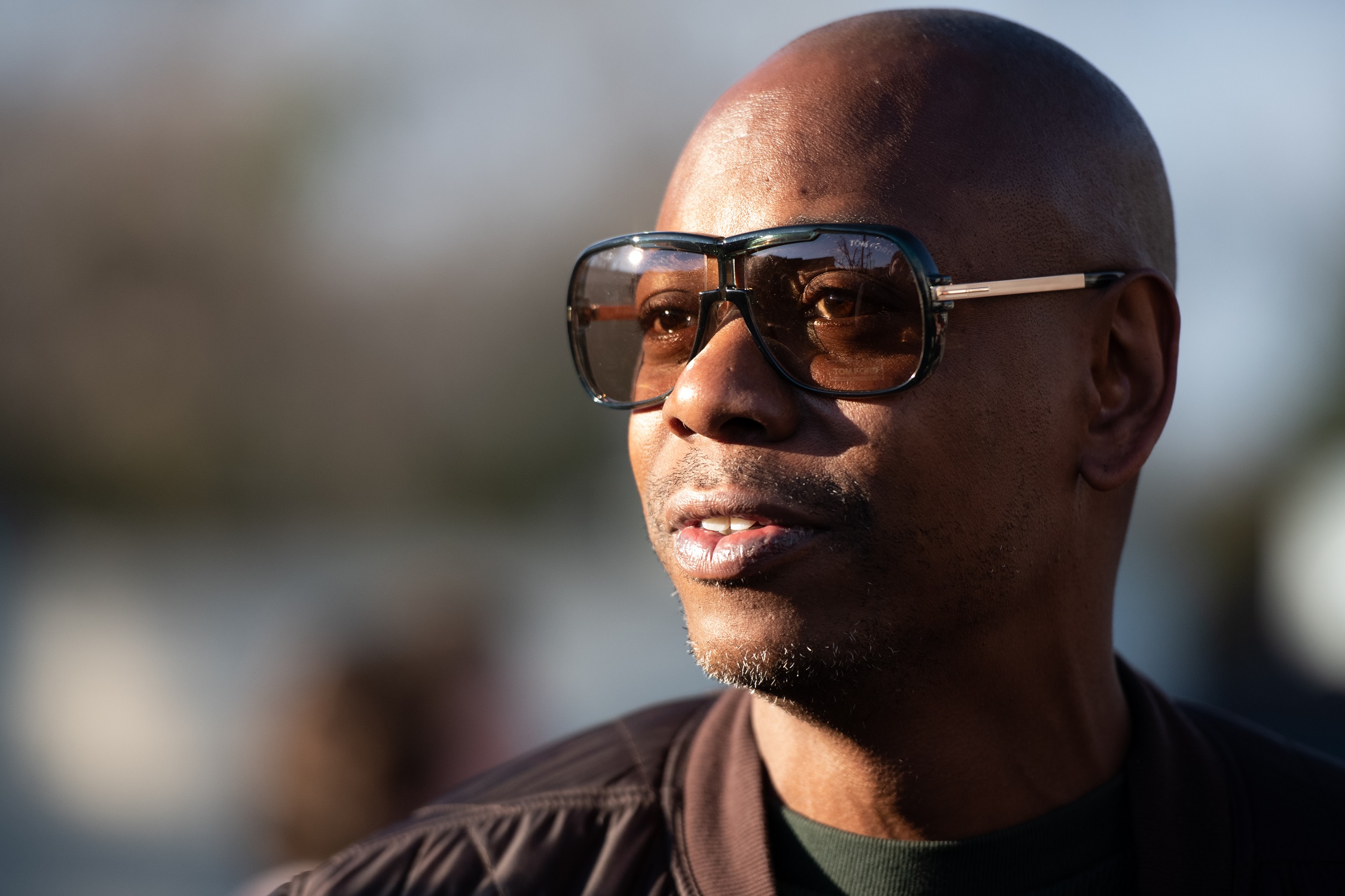 Dave Chappelle is seen in North Charleston, South Carolina during a political campaign