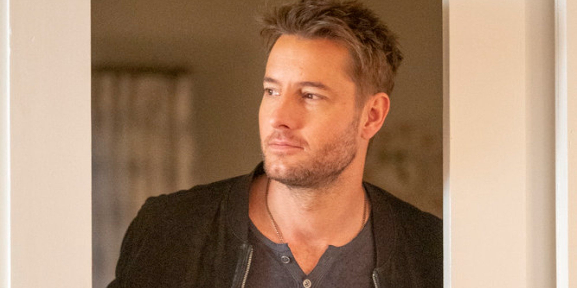 Justin Hartley on the set of This Is Us.