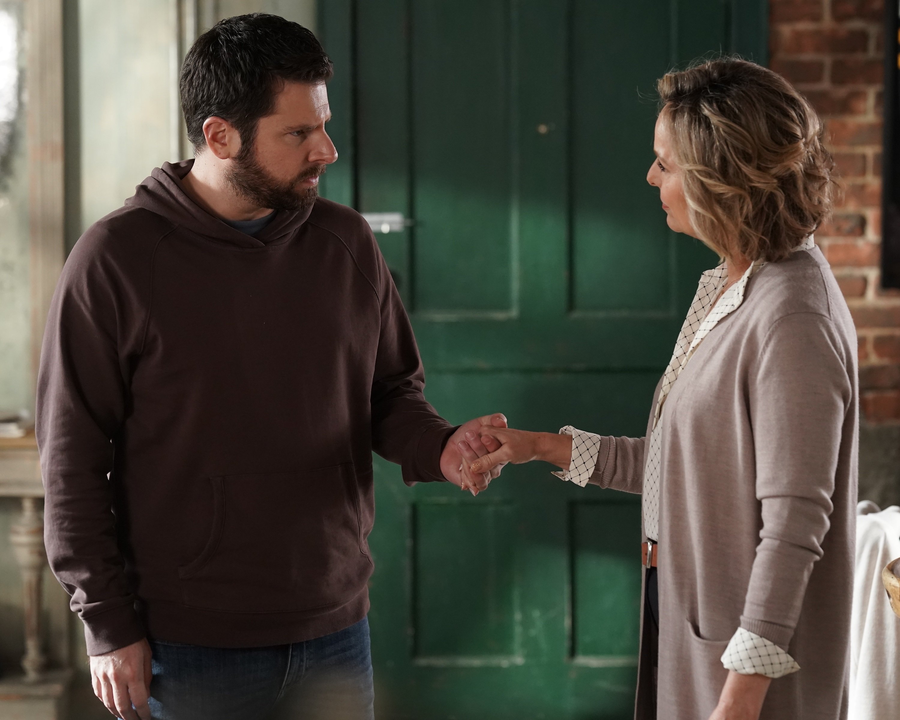 'A Million Little Things' James Roday Rodriguez holding hands with guest star Melora Hardin