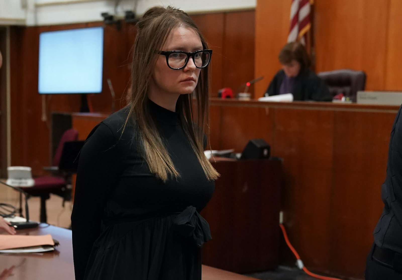 Anna Delvey (Sorokin) appears in court and is led away in handcuffs 