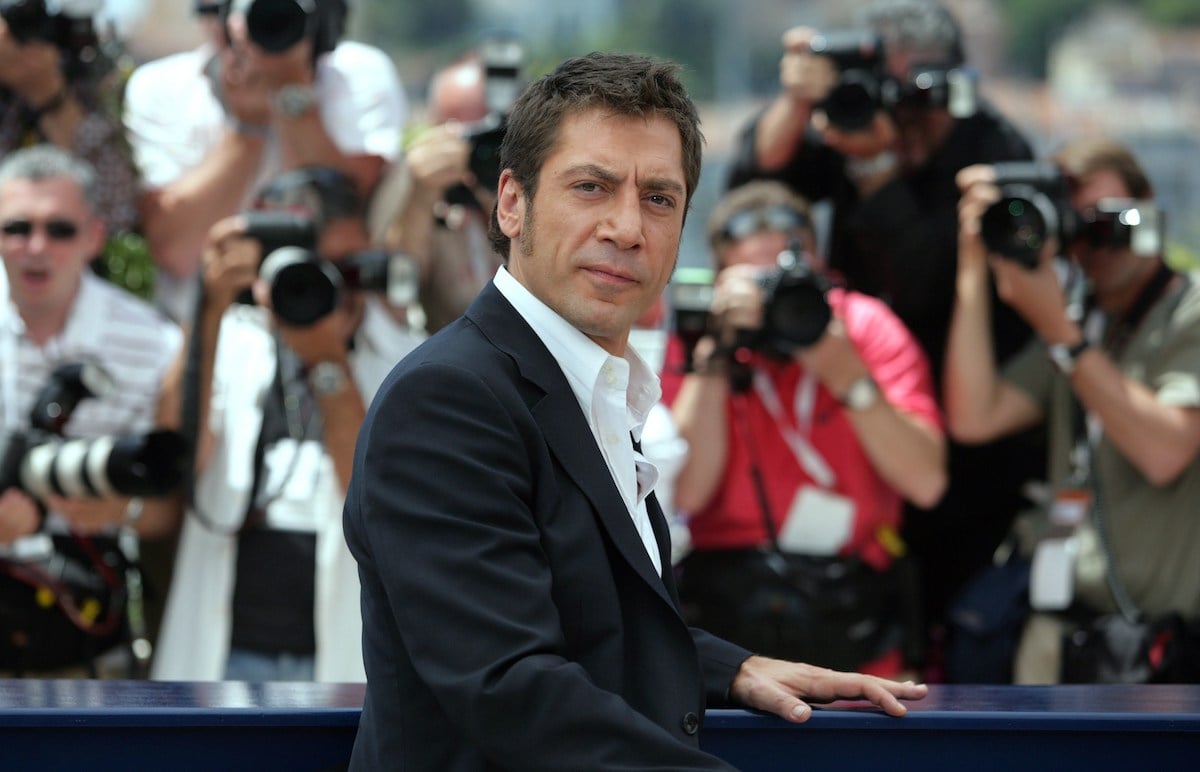 Spanish actor Javier Bardem poses at the Cannes Film Festival while promoting No Country for Old Men